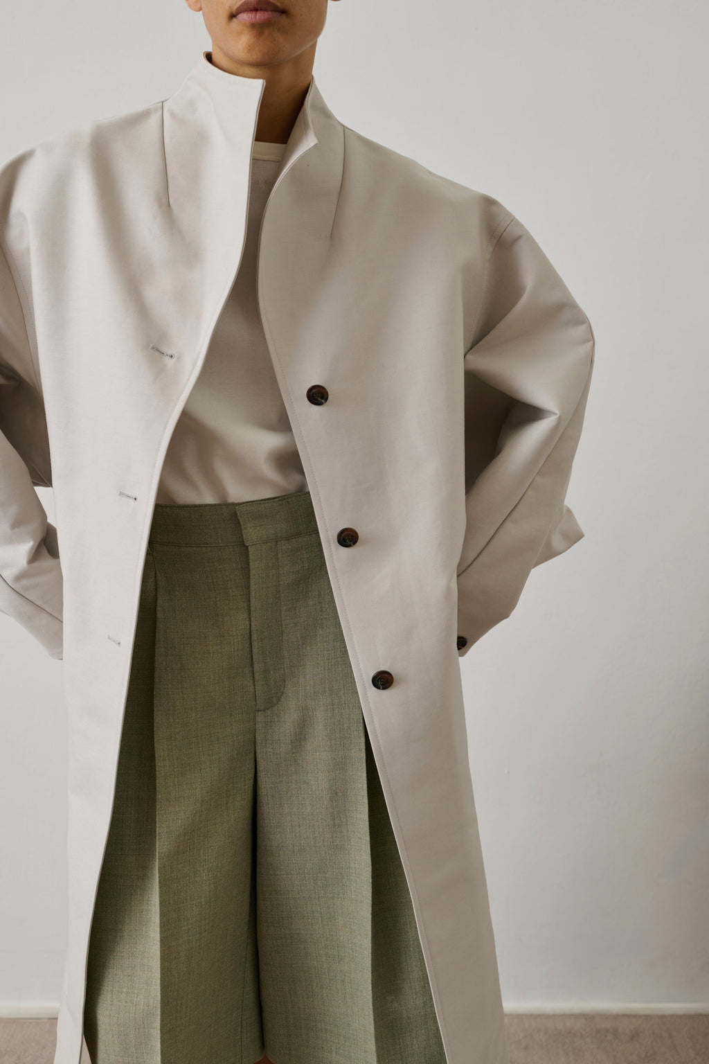 Manteau oversize en coton
