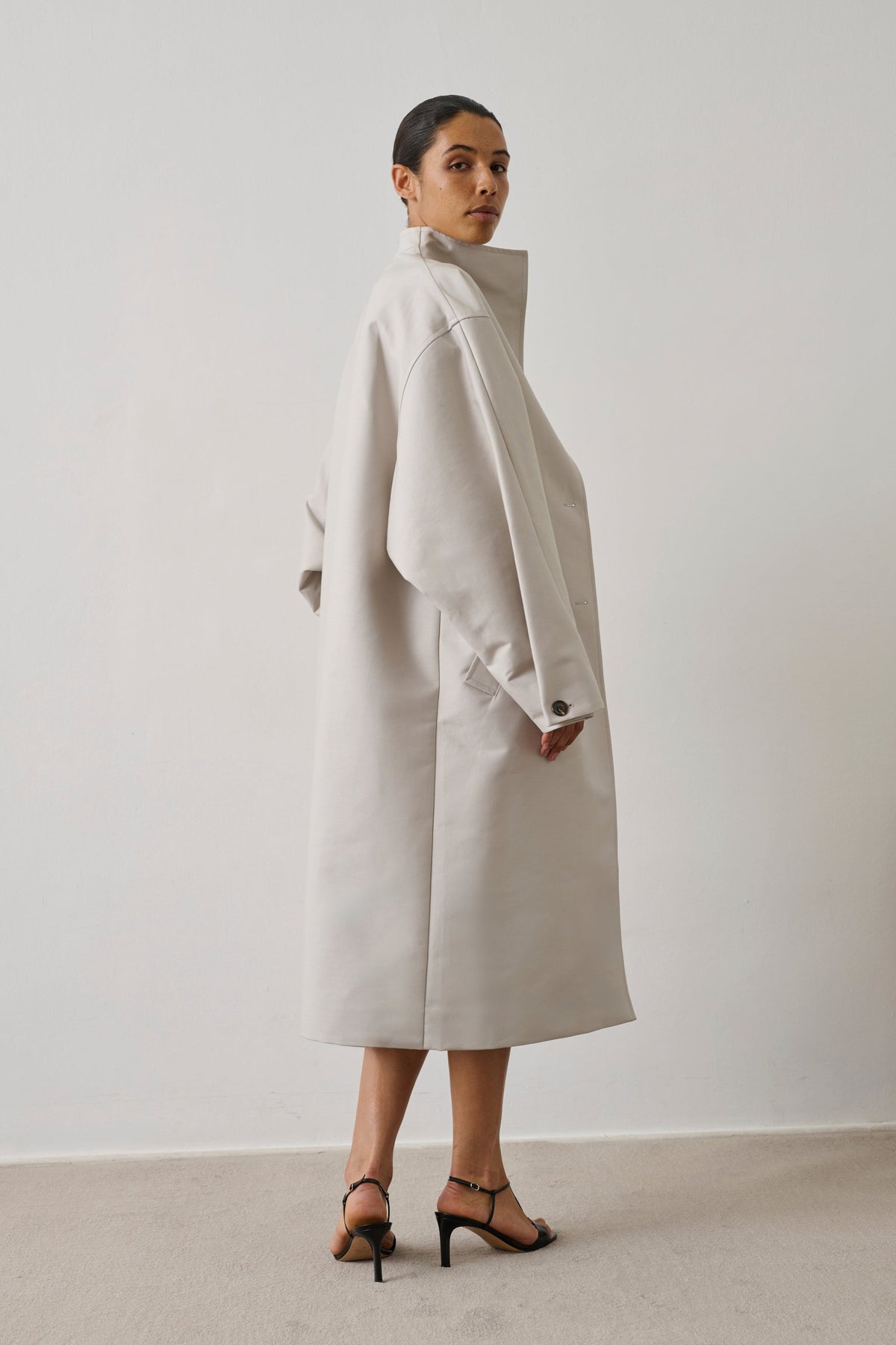 Manteau oversize en coton