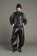 Veste en cuir souple