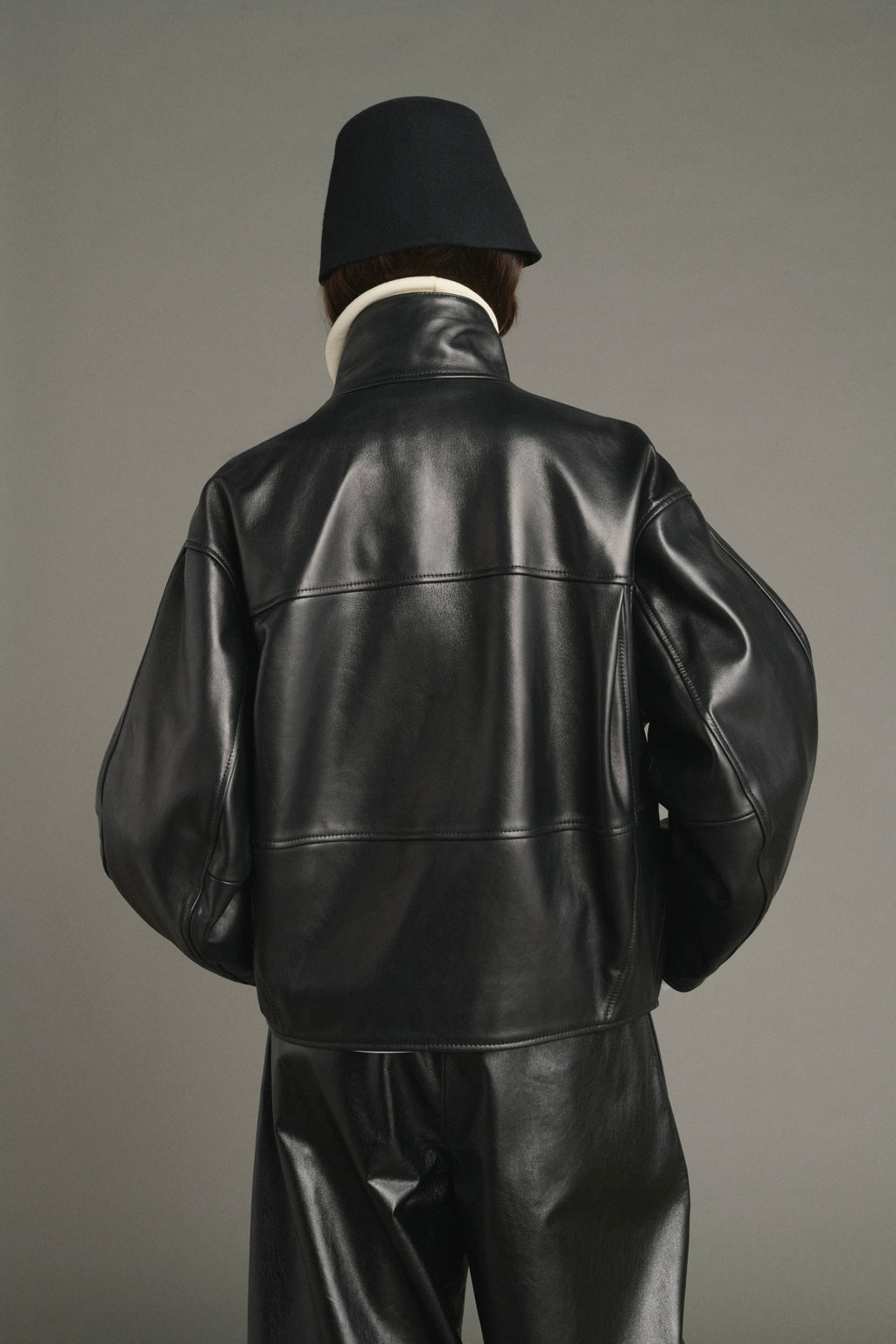 Veste en cuir souple