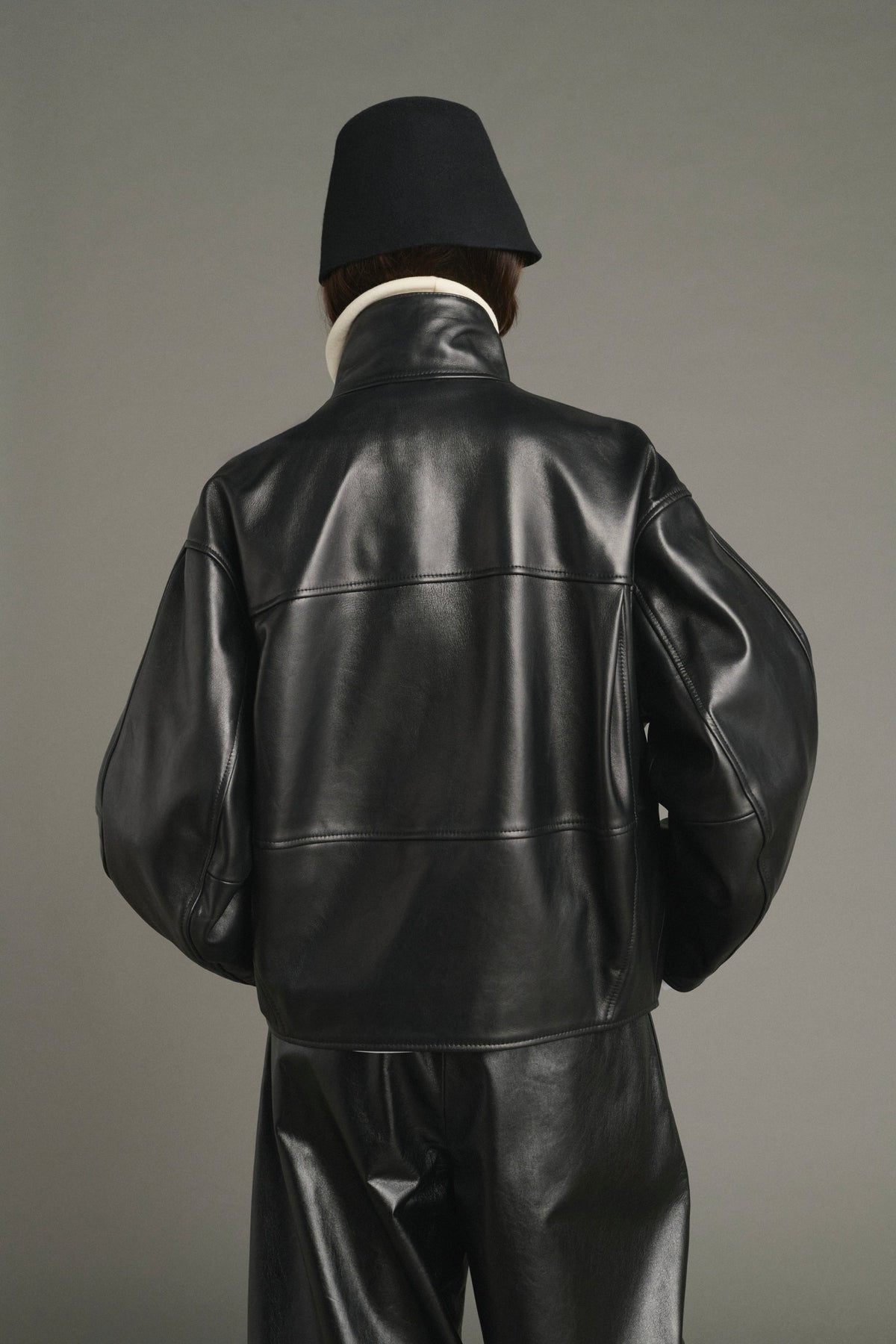 Veste en cuir souple