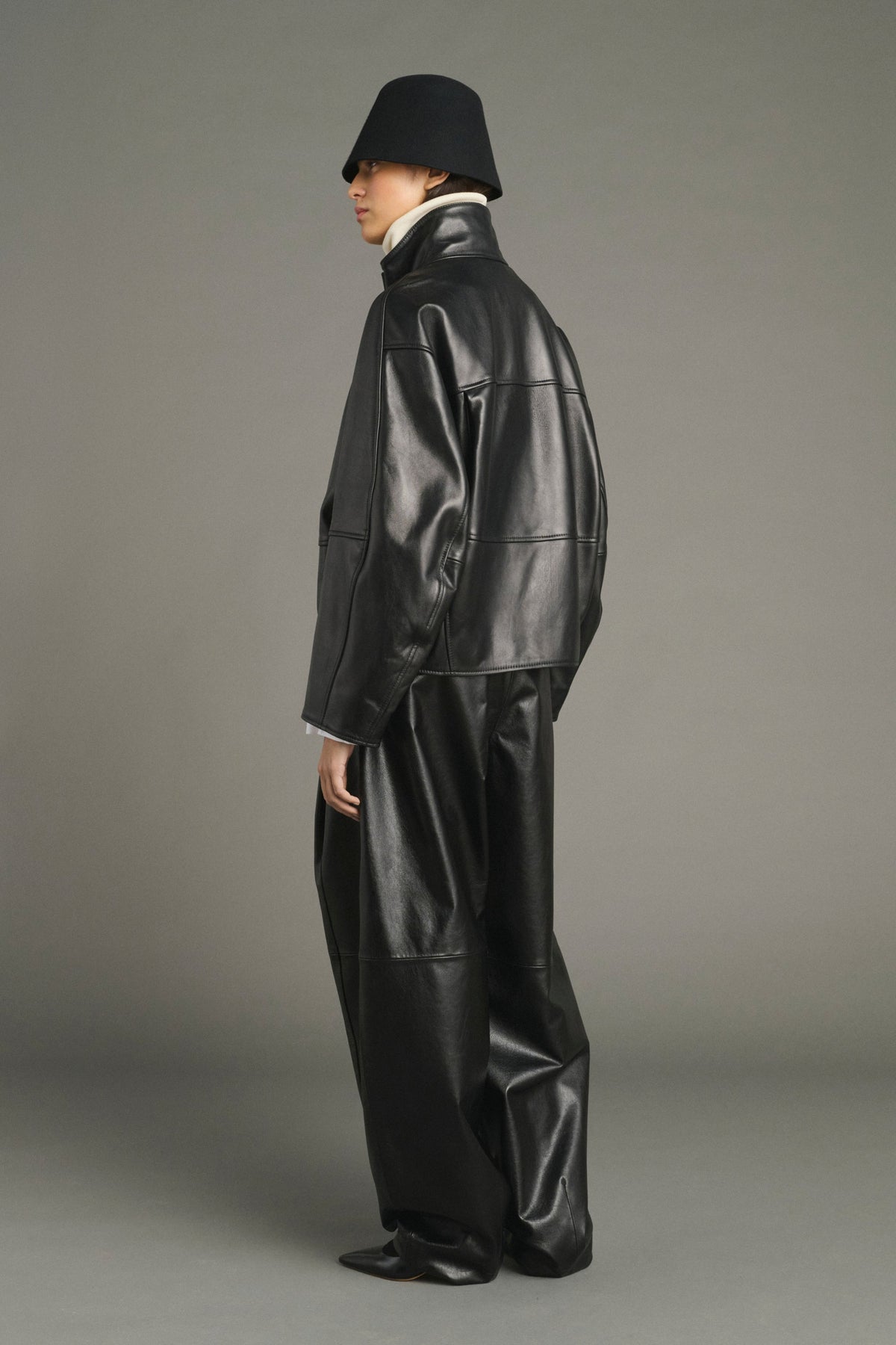 Veste en cuir souple
