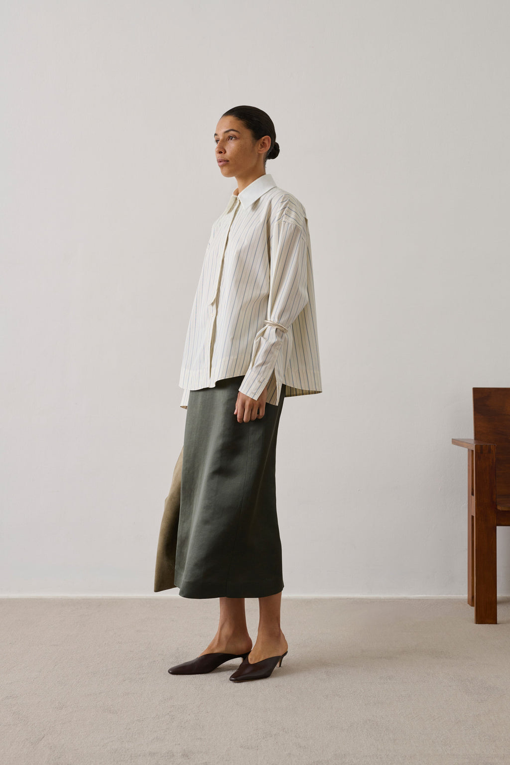 Chemise en popeline lavée
