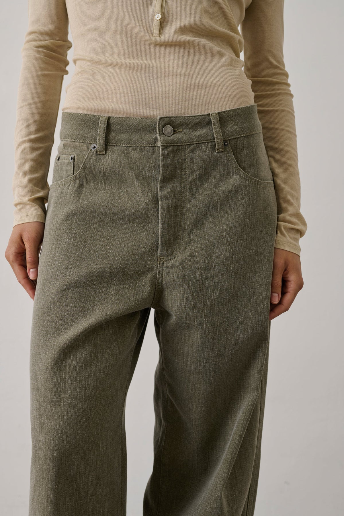Pantalon velours 1000 raies à martingale
