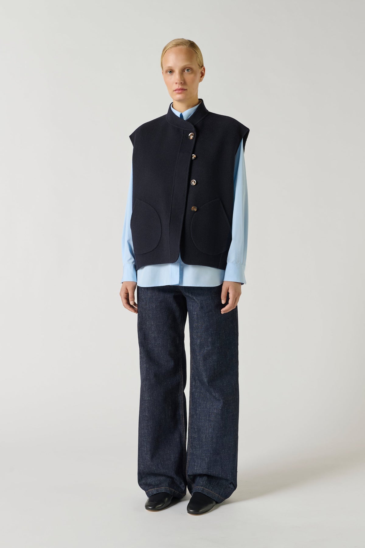 Blouson en laine double face