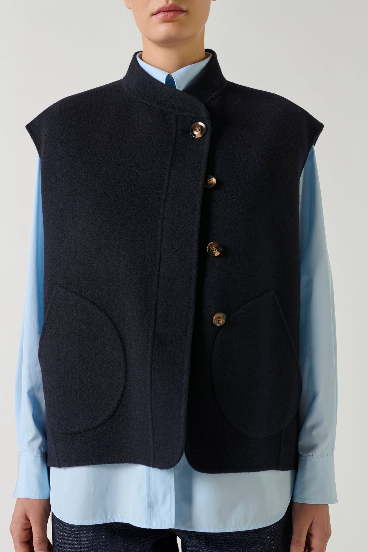 Blouson en laine double face