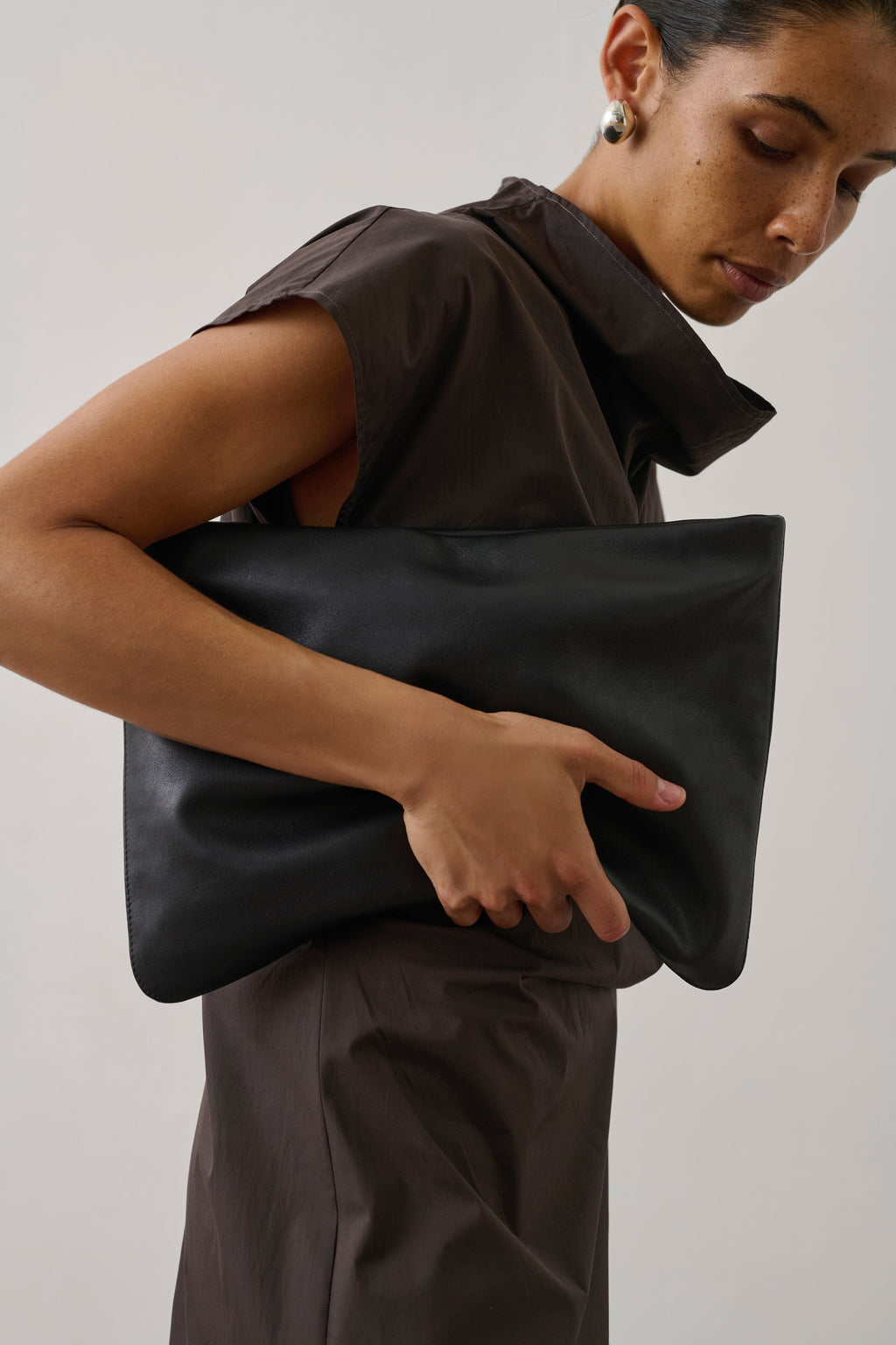 Pochette en cuir souple