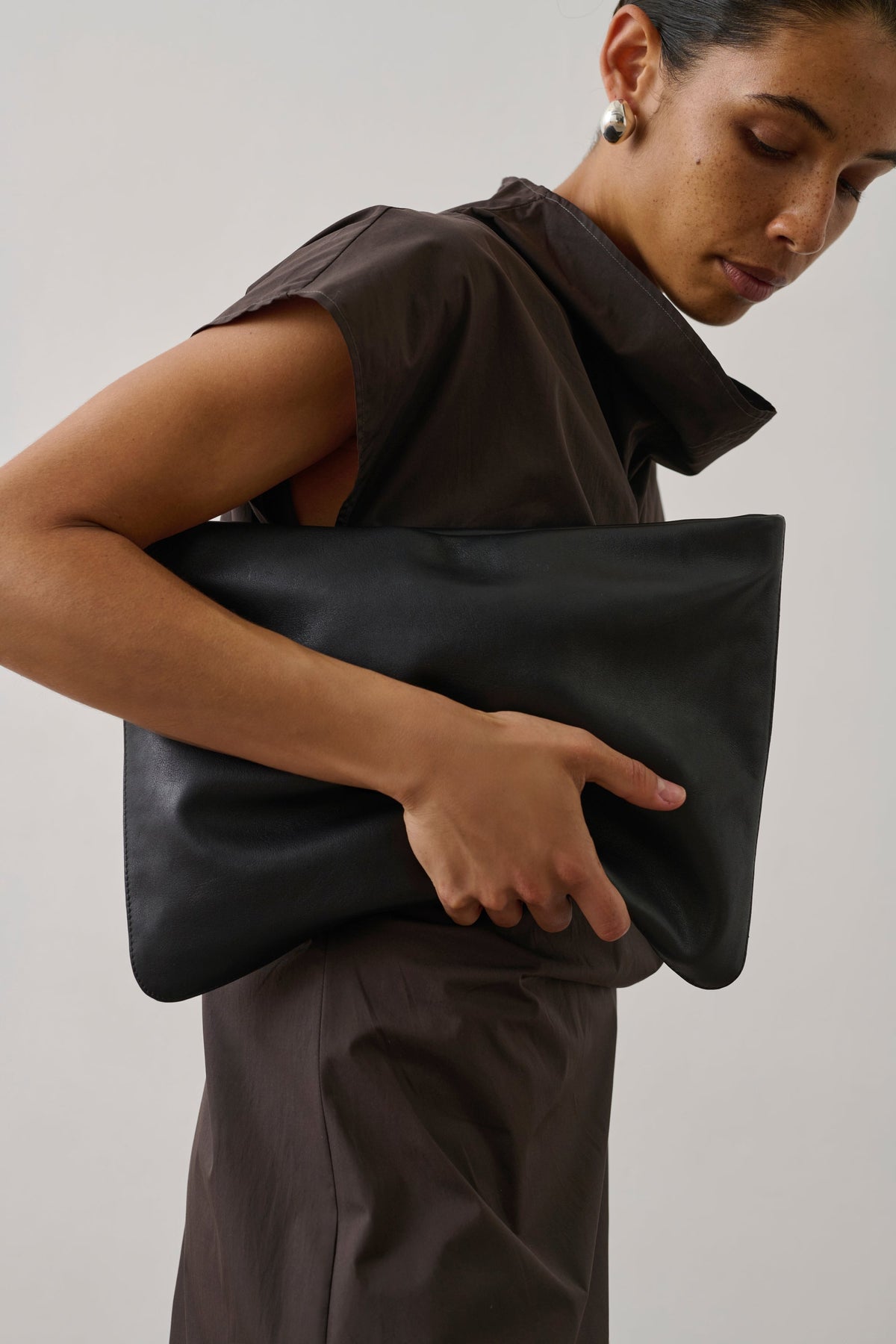 Pochette en cuir souple
