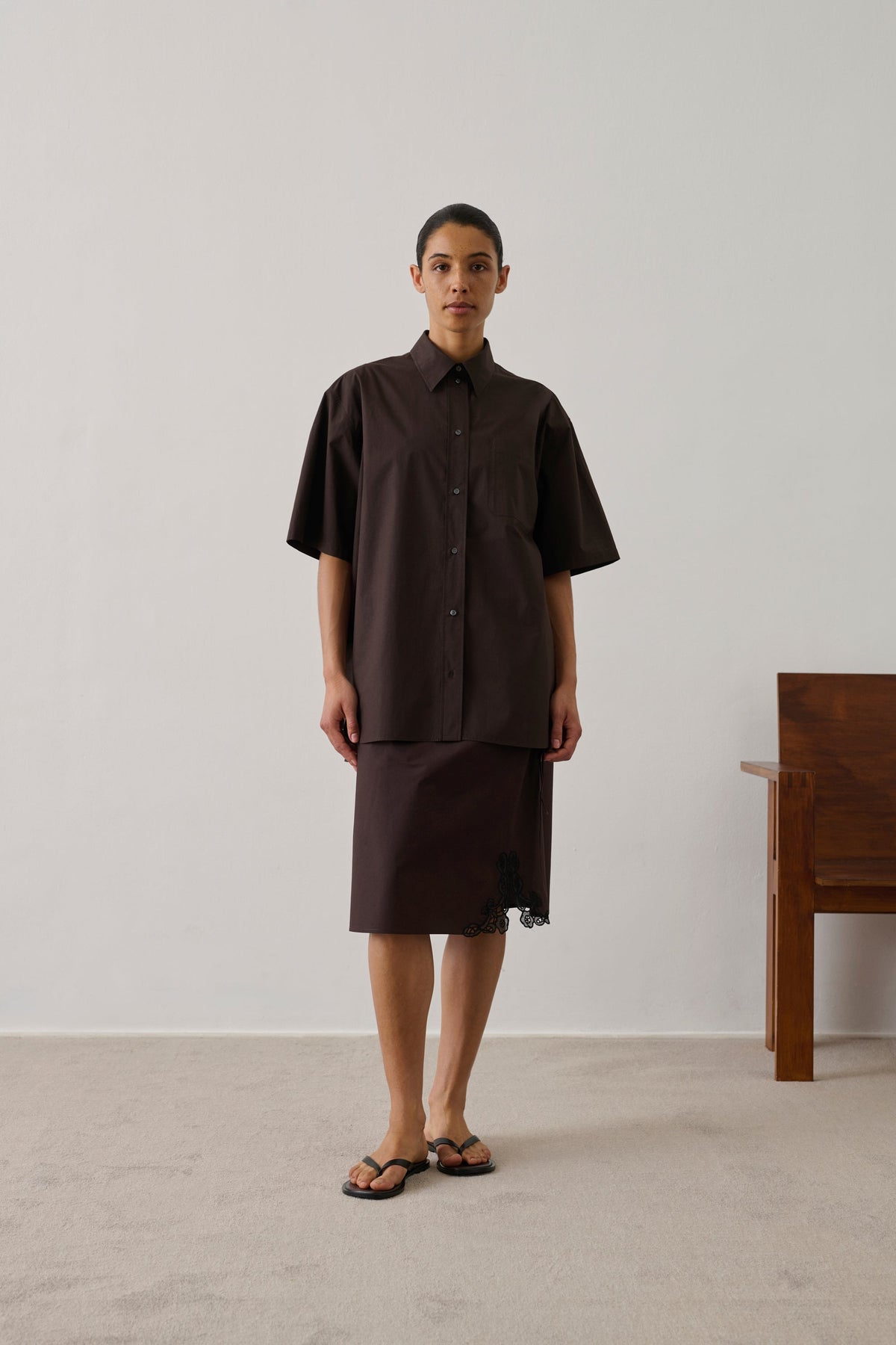Chemise manches courtes en coton