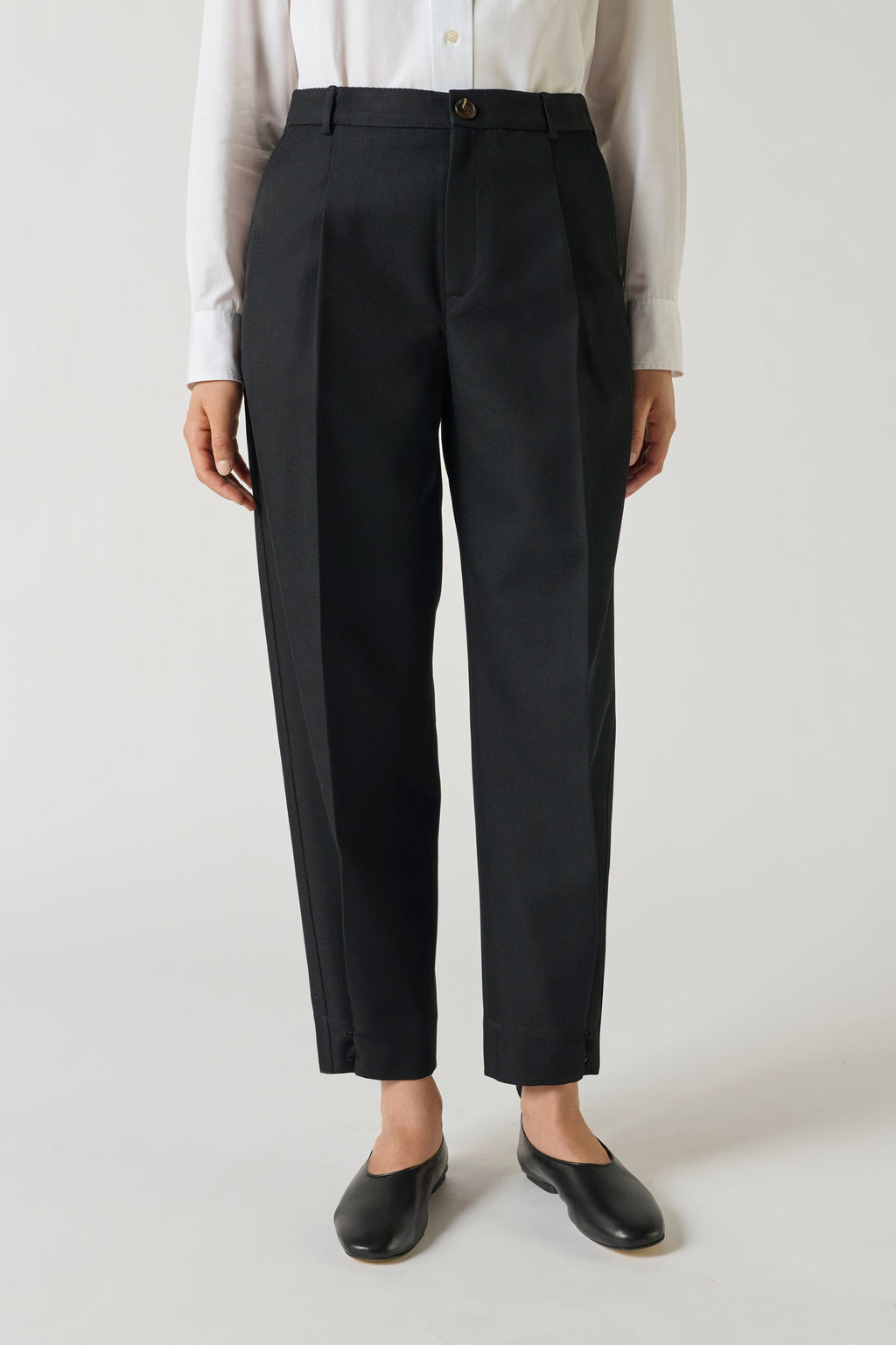 Pantalon en gabardine de laine