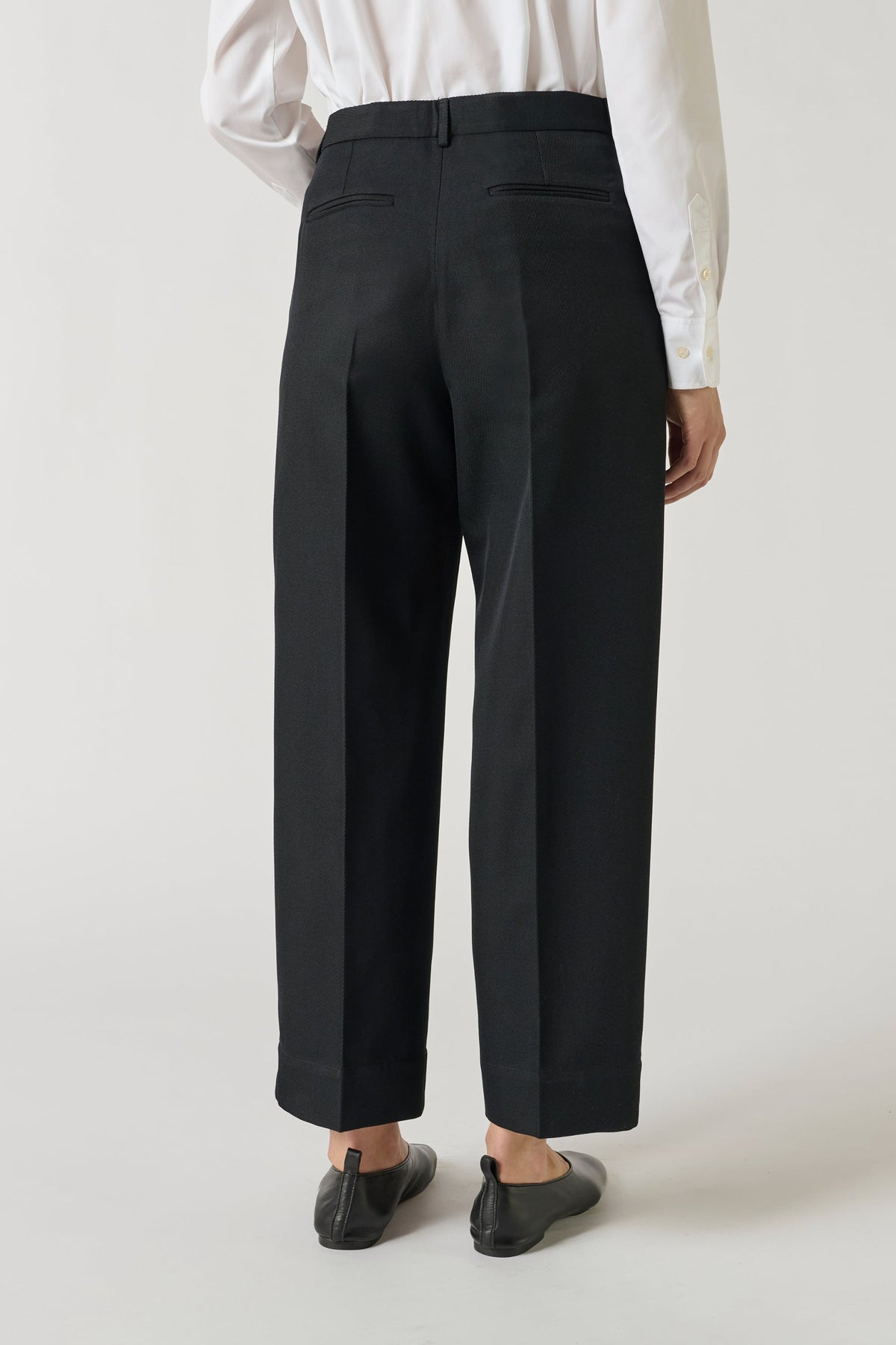 Pantalon en gabardine de laine
