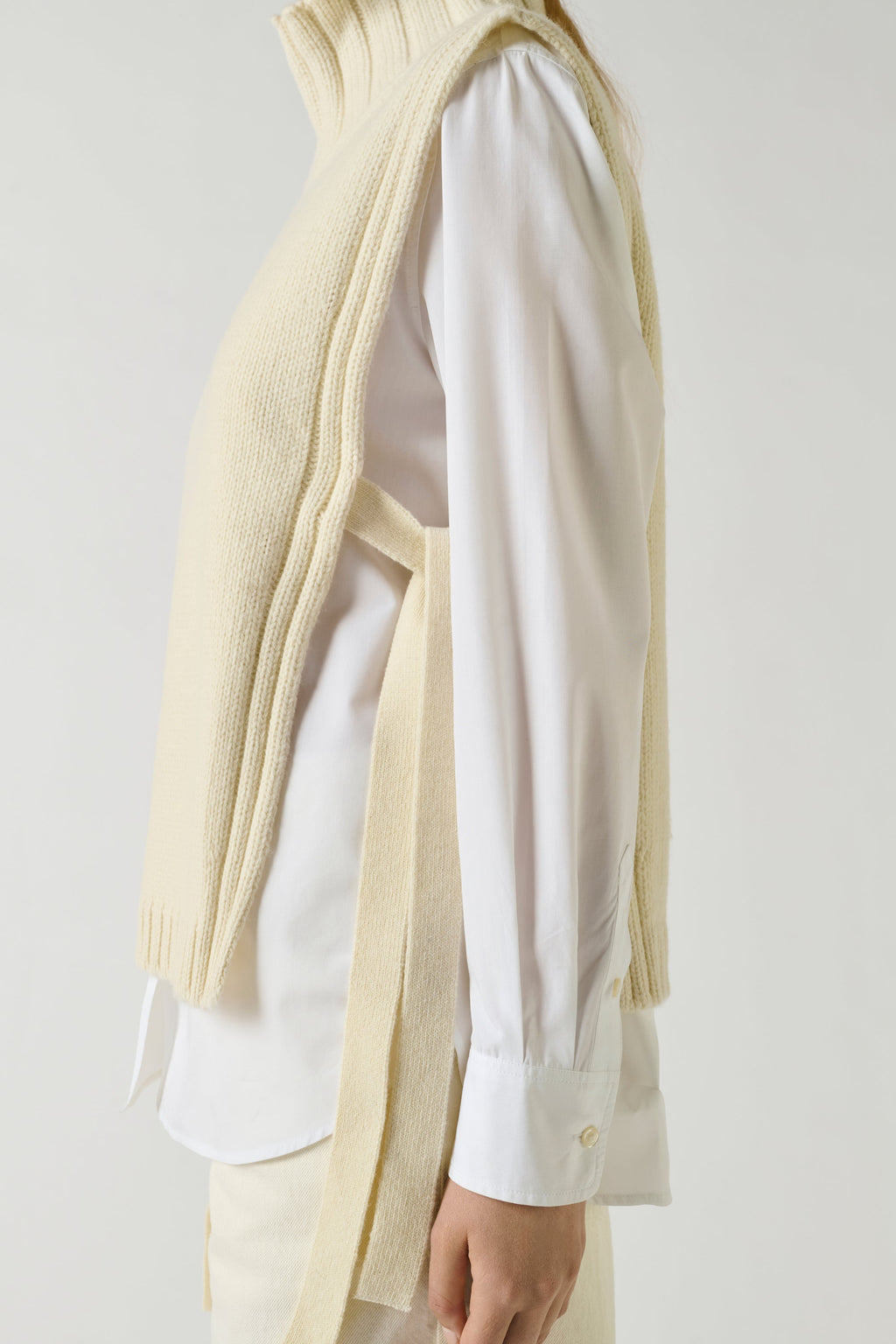 Plastron à col roulé en laine compacte