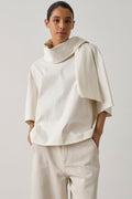 Tee-shirt avec écharpe en coton