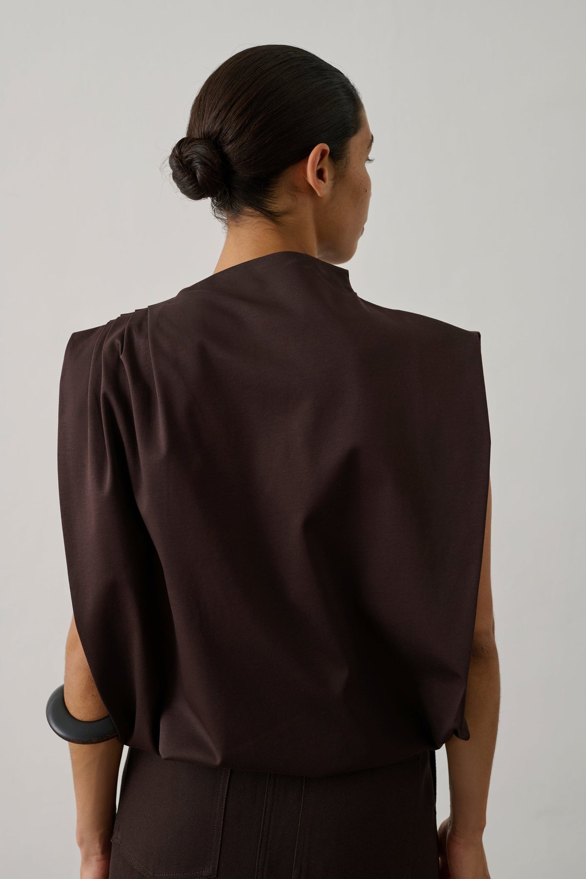 Top oversize sans manches en coton