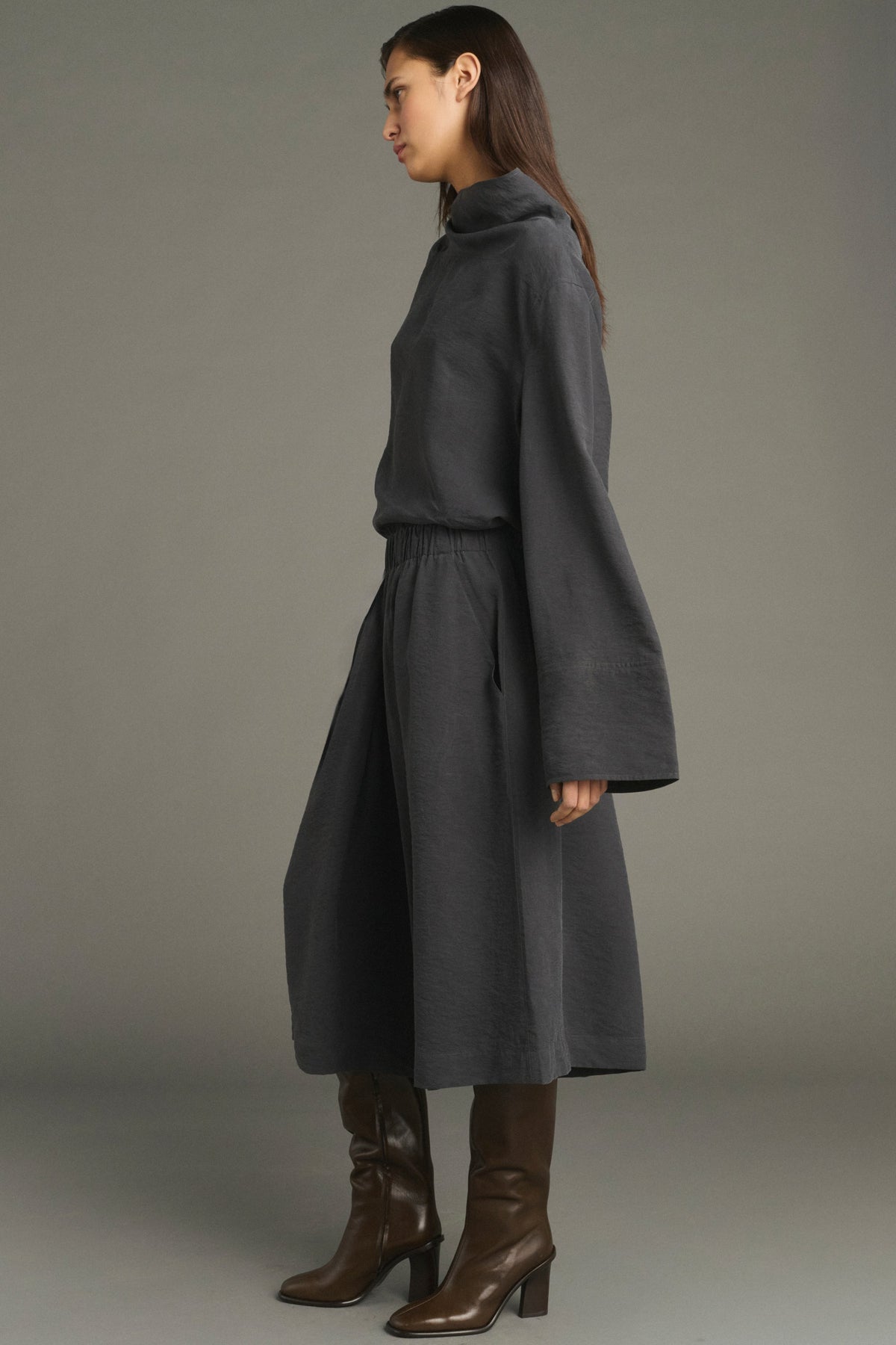 Blouse oversize en soie lavée