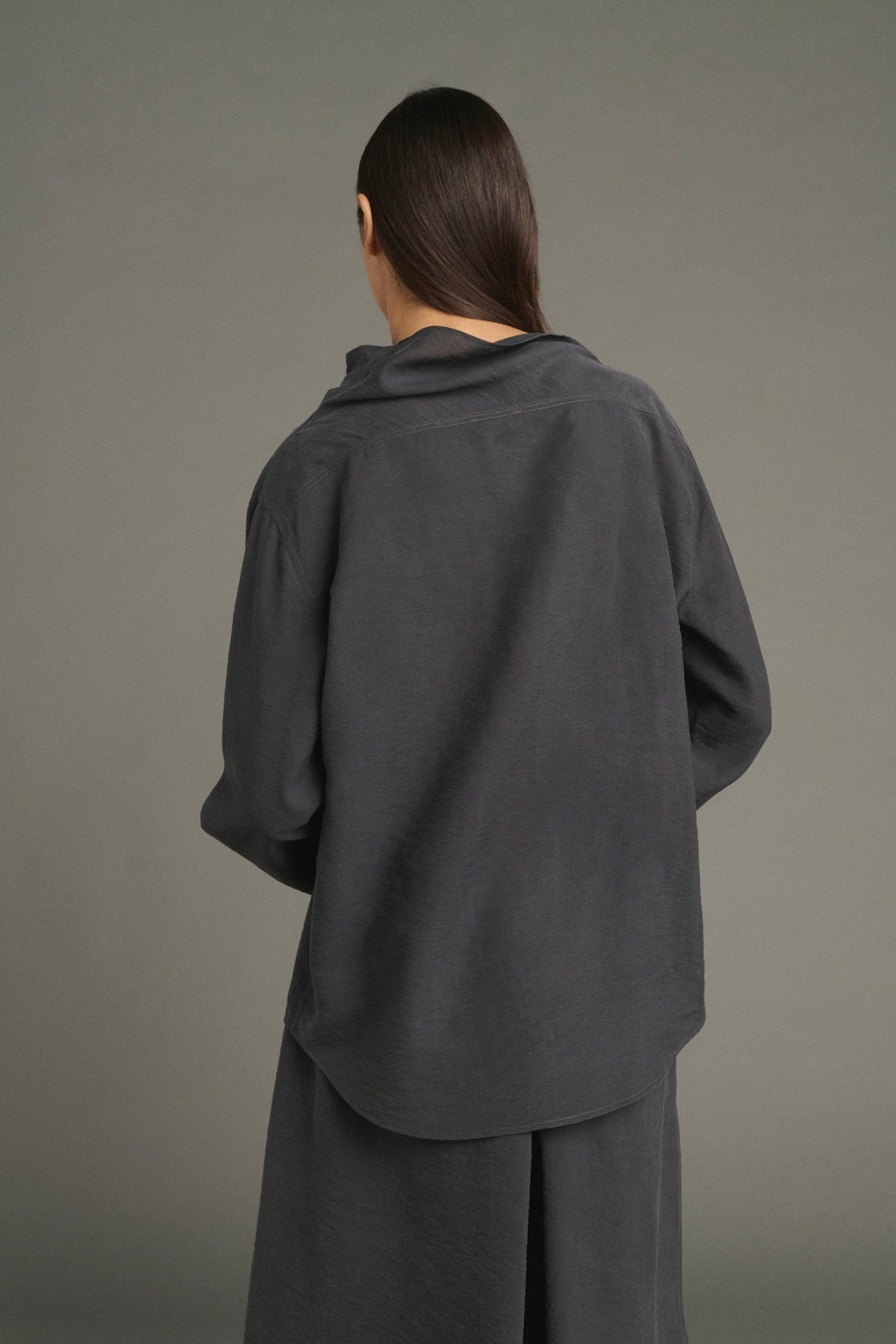 Blouse oversize en soie lavée