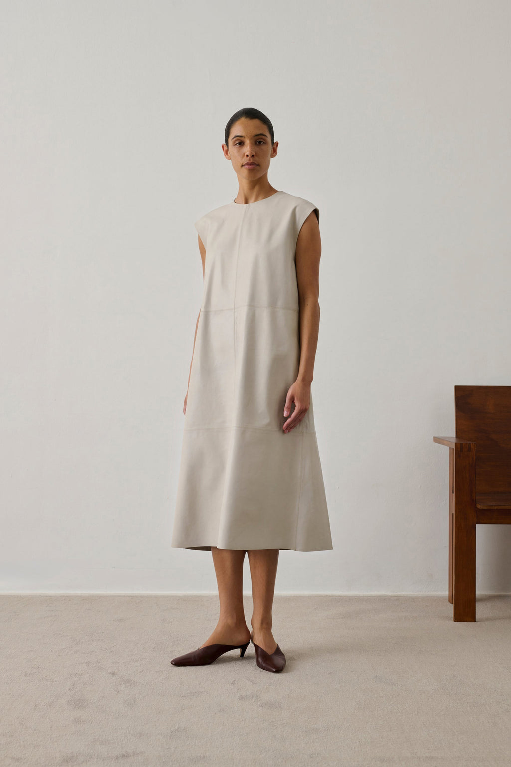 Robe en cuir d'agneau