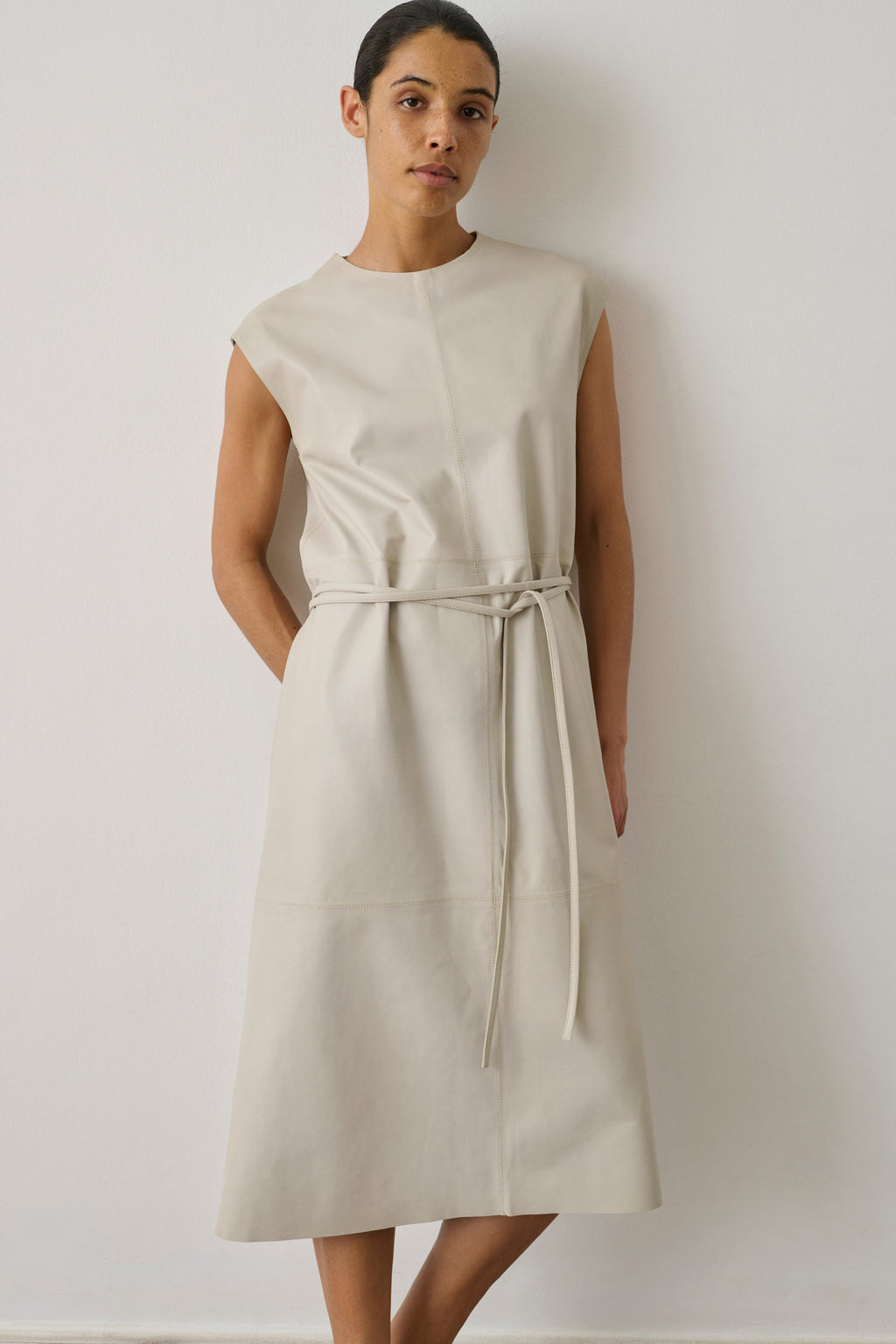 Robe en cuir d'agneau