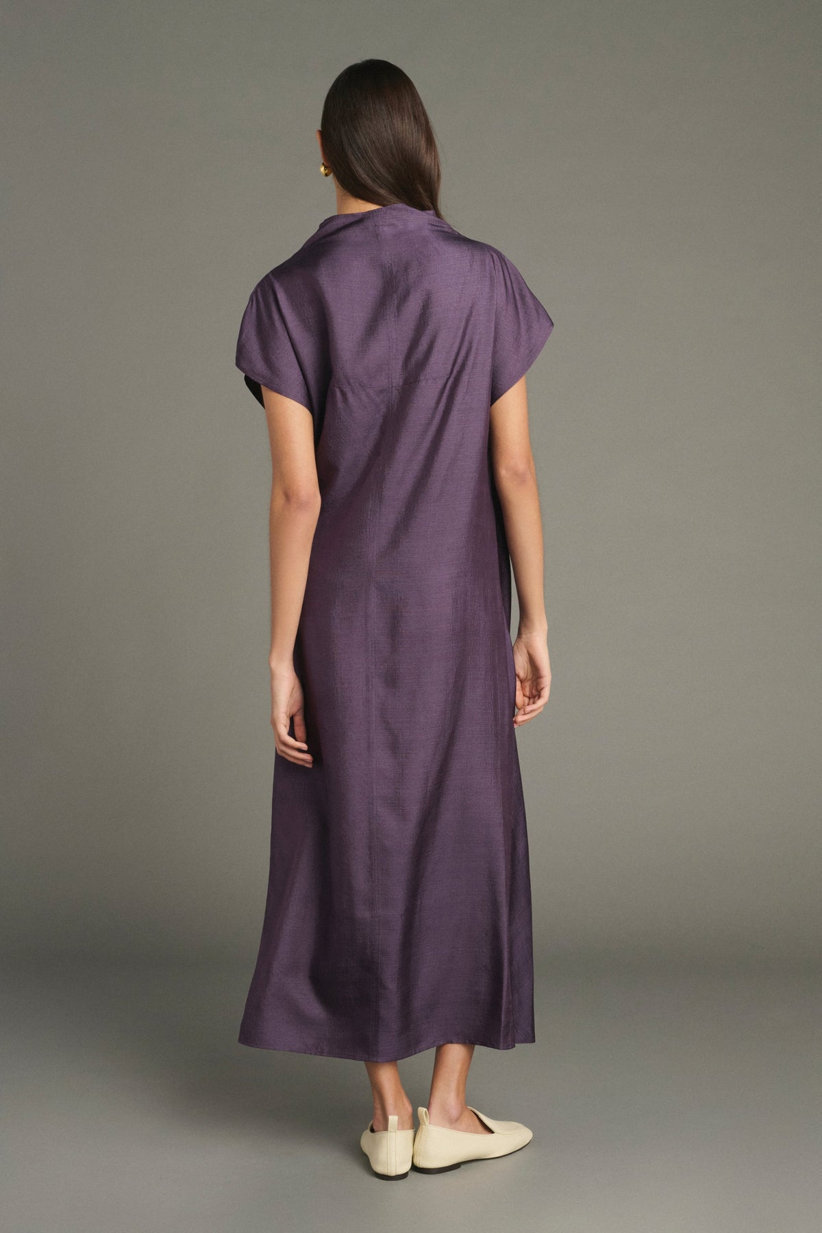 Robe portefeuille en popeline