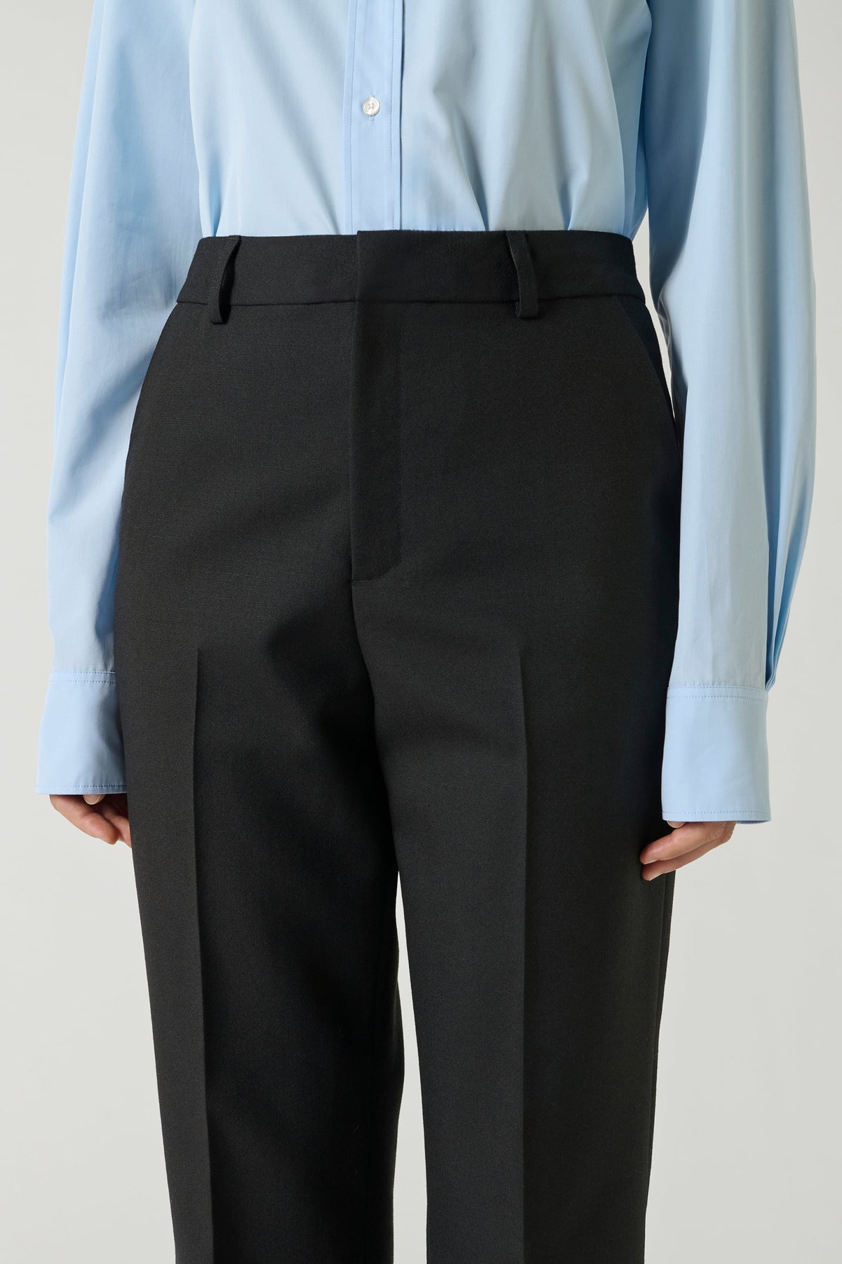 Pantalon de tailleur en toile de laine