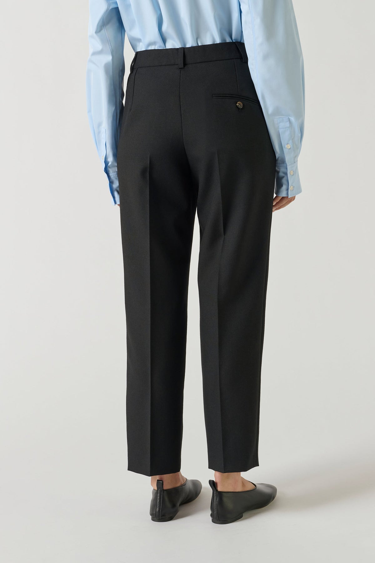 Pantalon de tailleur en toile de laine