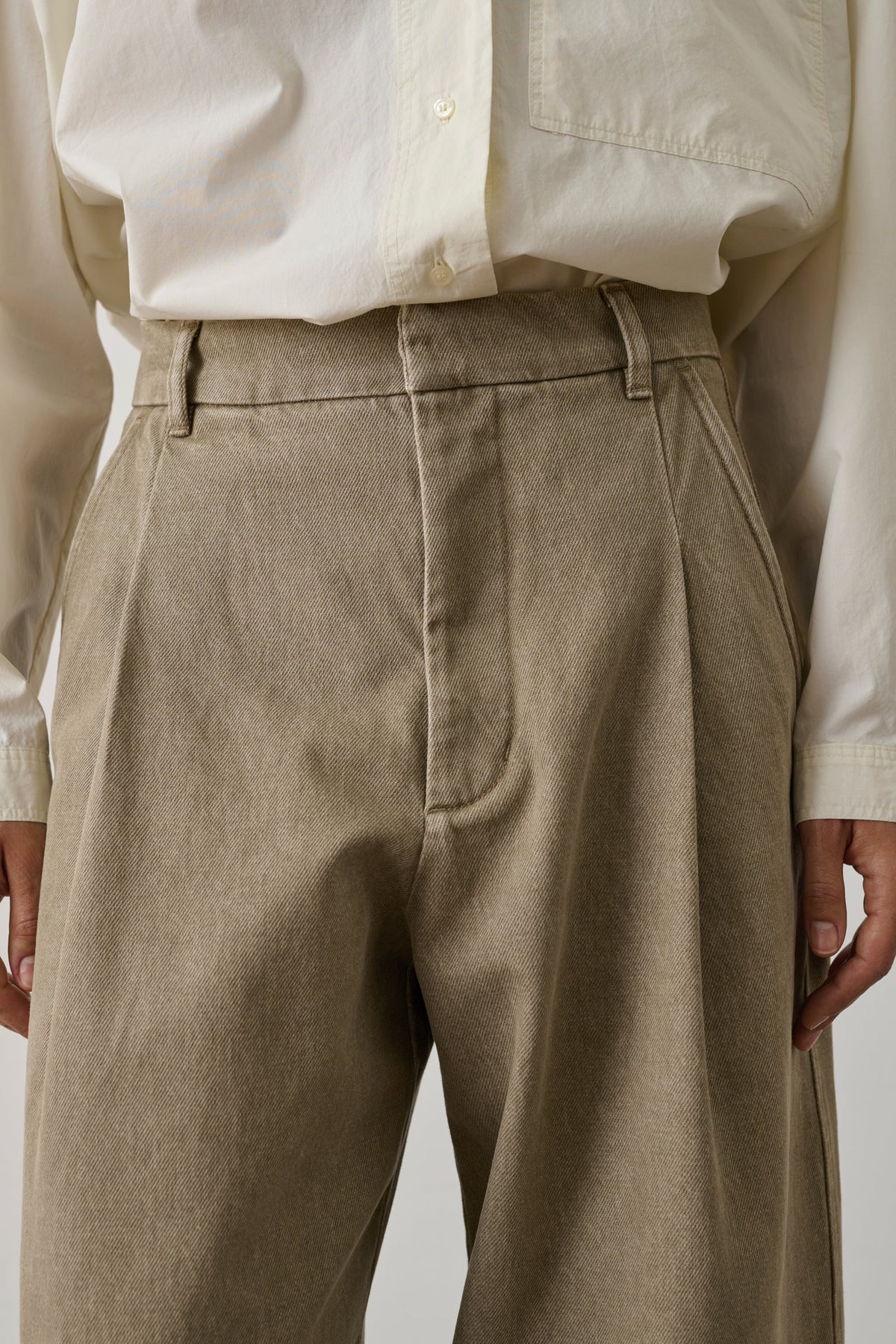 Pantalon à pinces en coton
