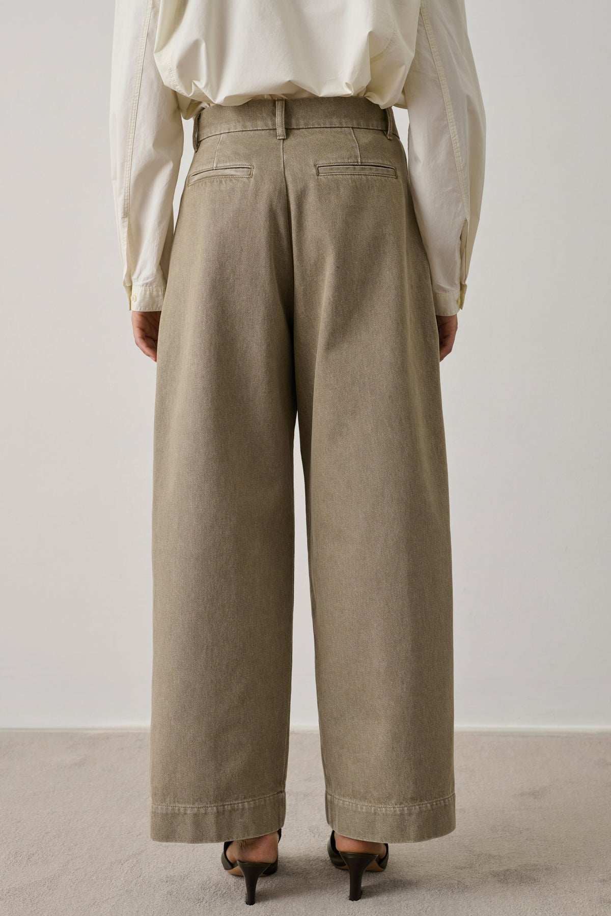 Pantalon à pinces en coton
