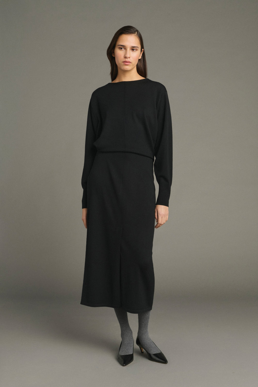 Robe pull en laine mérinos