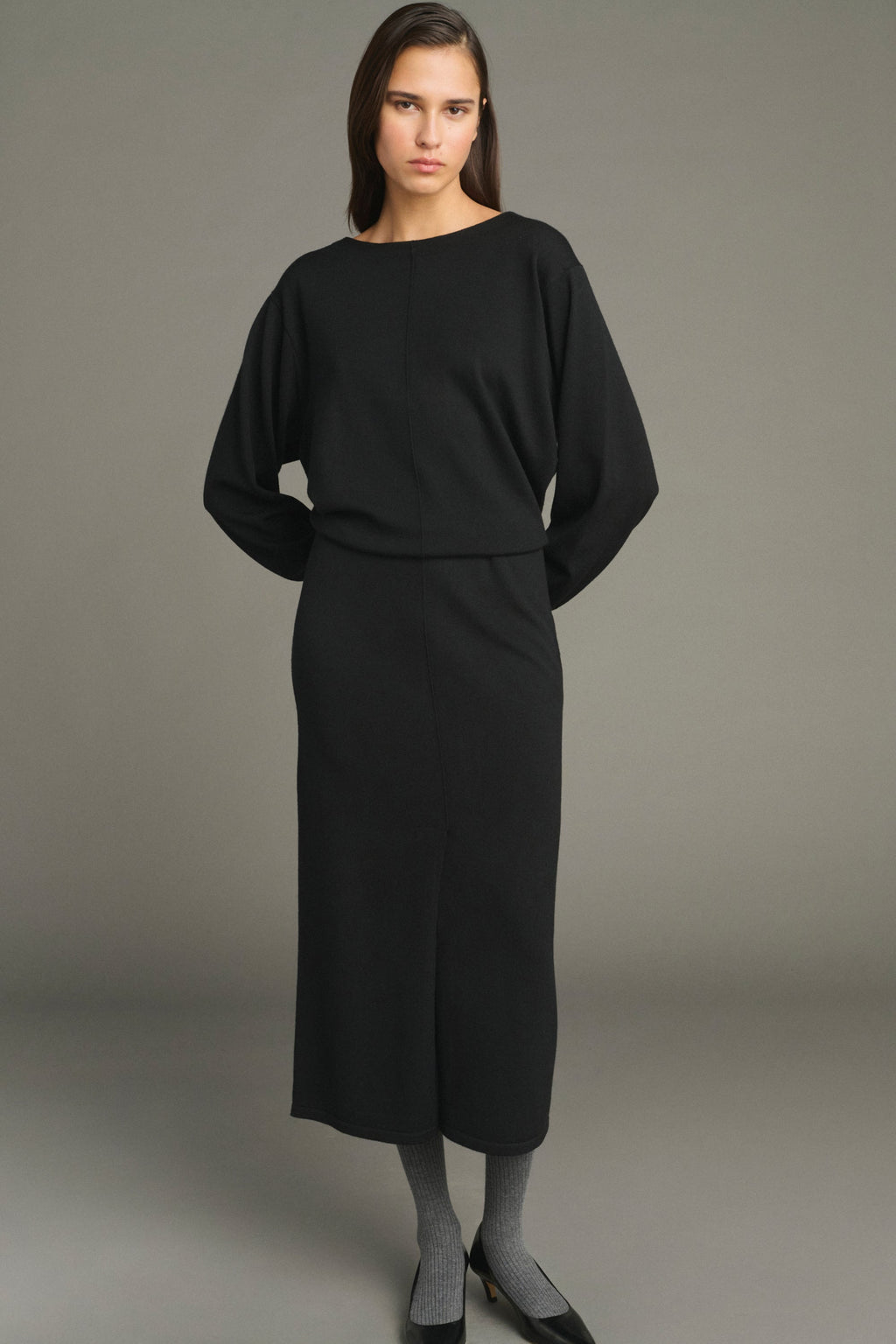 Robe pull en laine mérinos