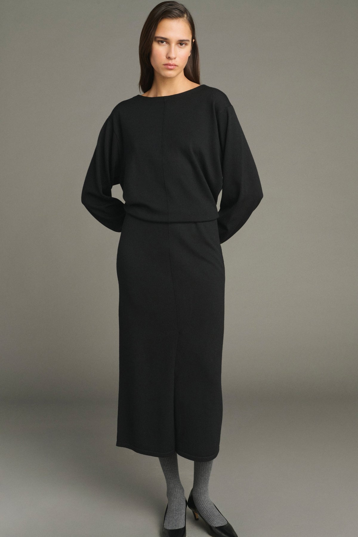 Robe pull en laine mérinos