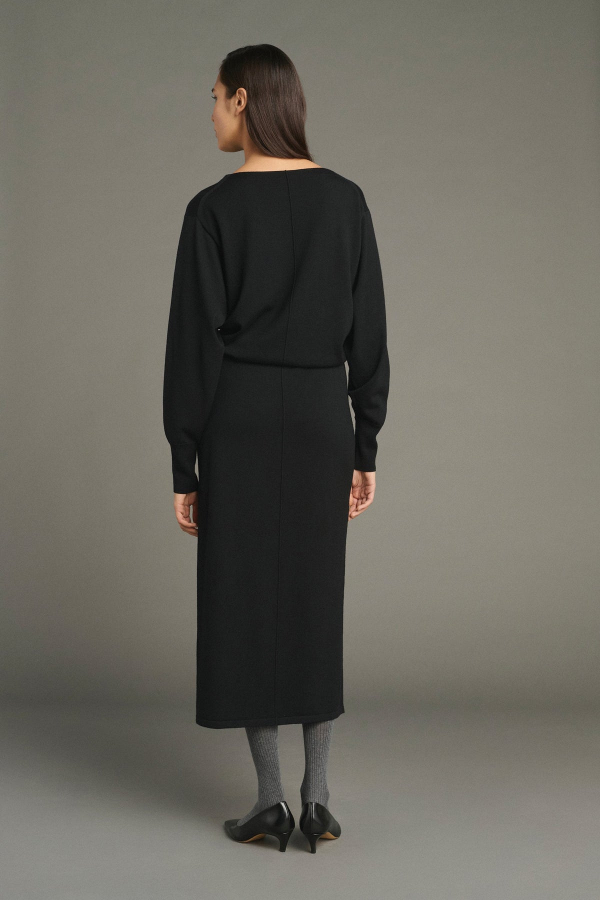 Robe pull en laine mérinos