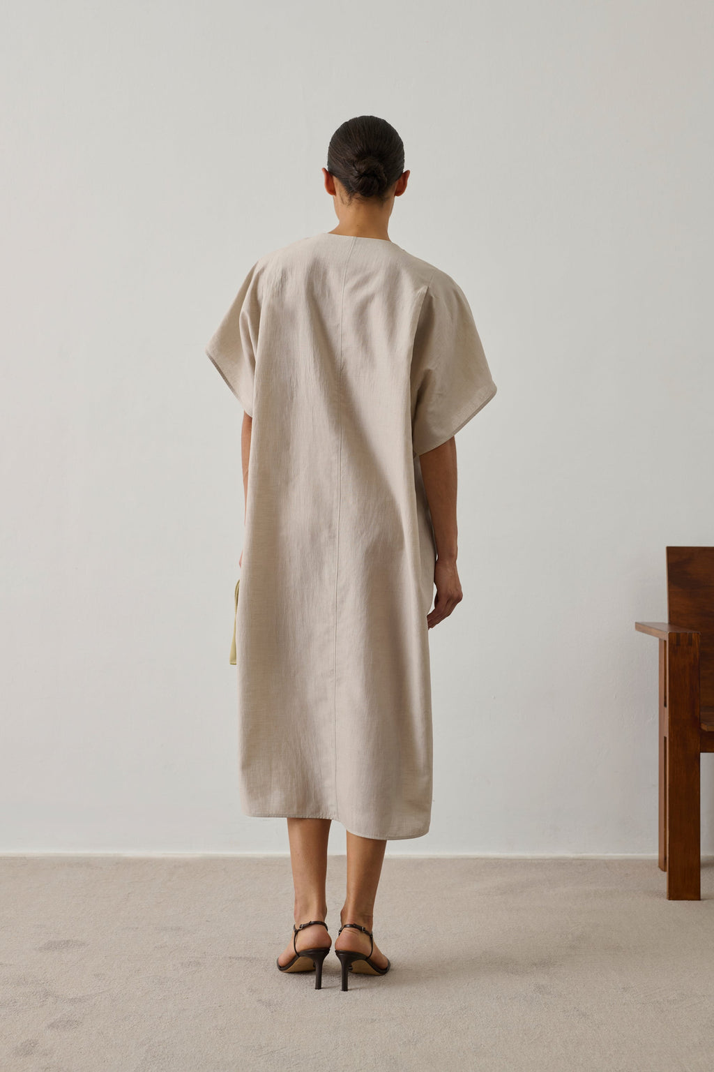Robe en lin et coton