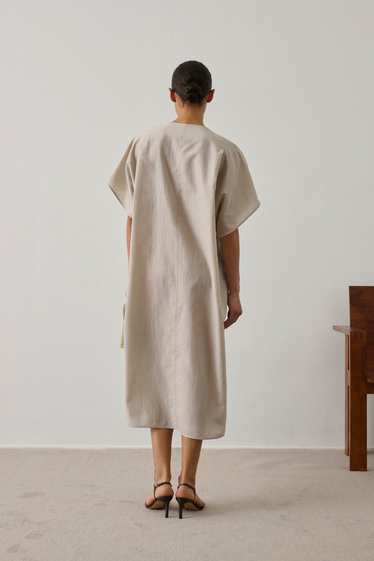 Robe en lin et coton