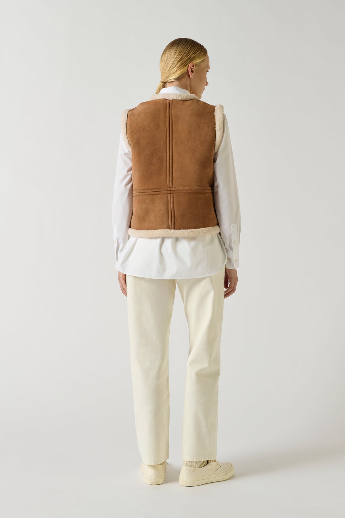 Blouson en peau lainée