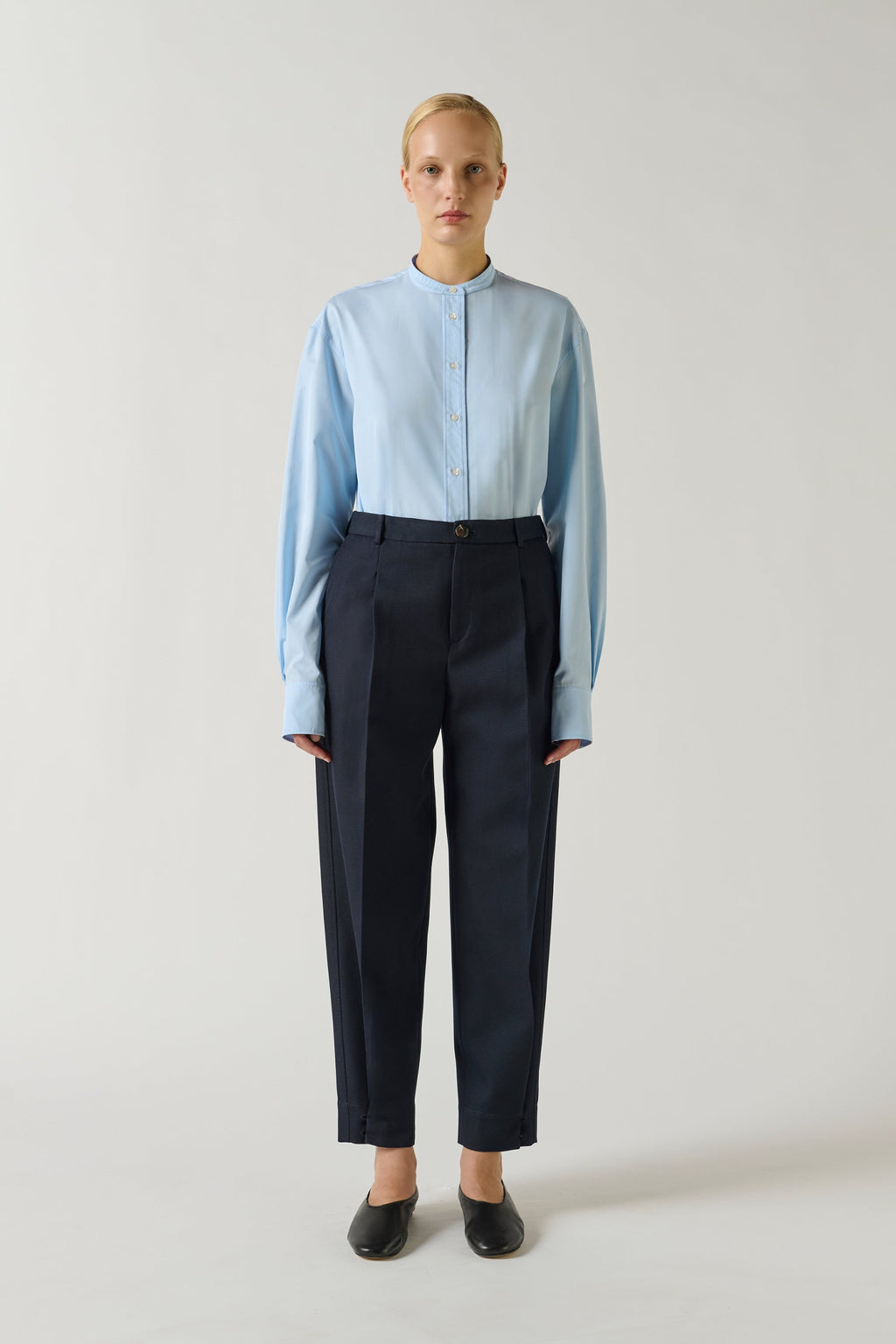 Pantalon en gabardine de laine