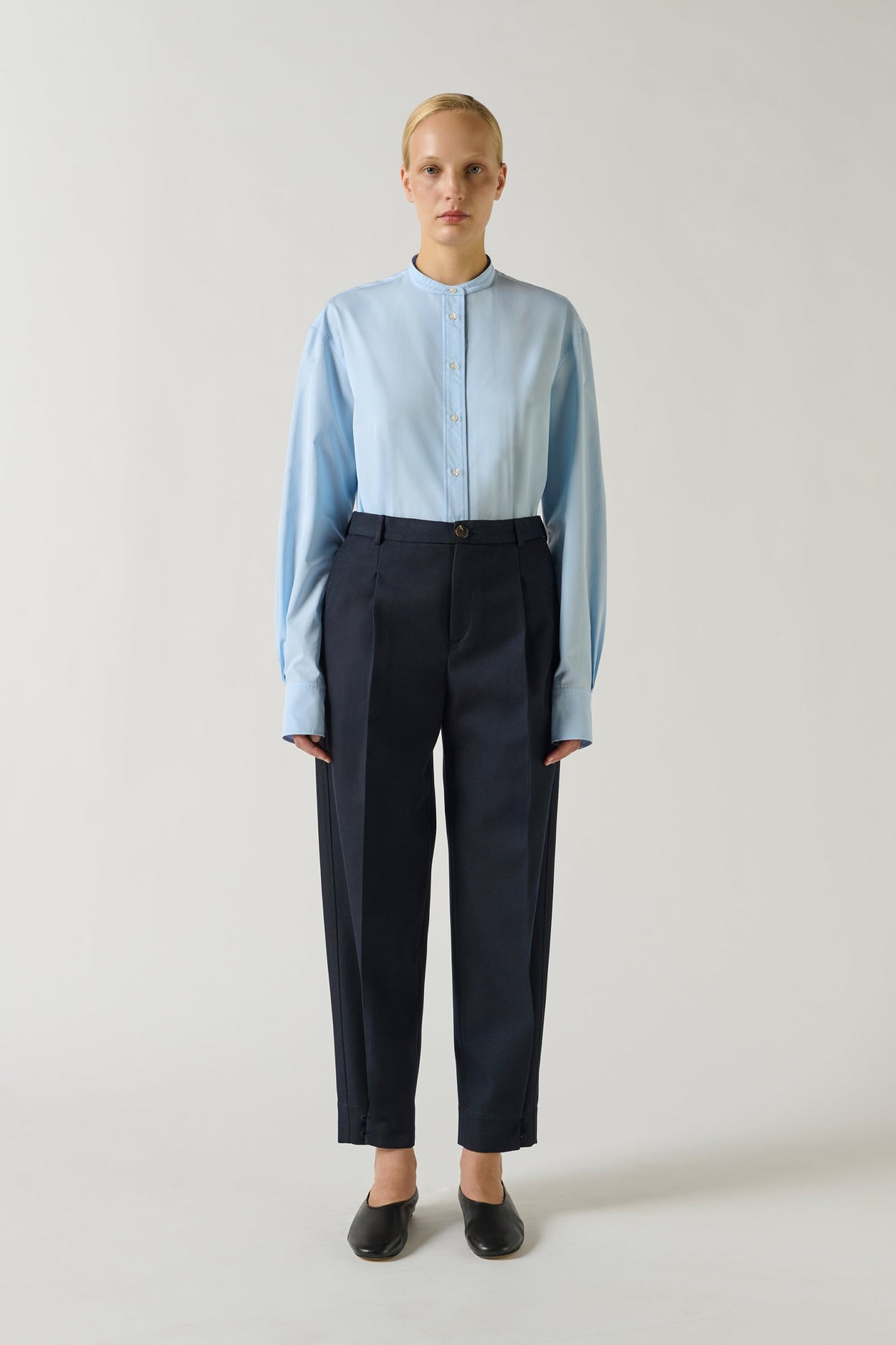 Pantalon en gabardine de laine