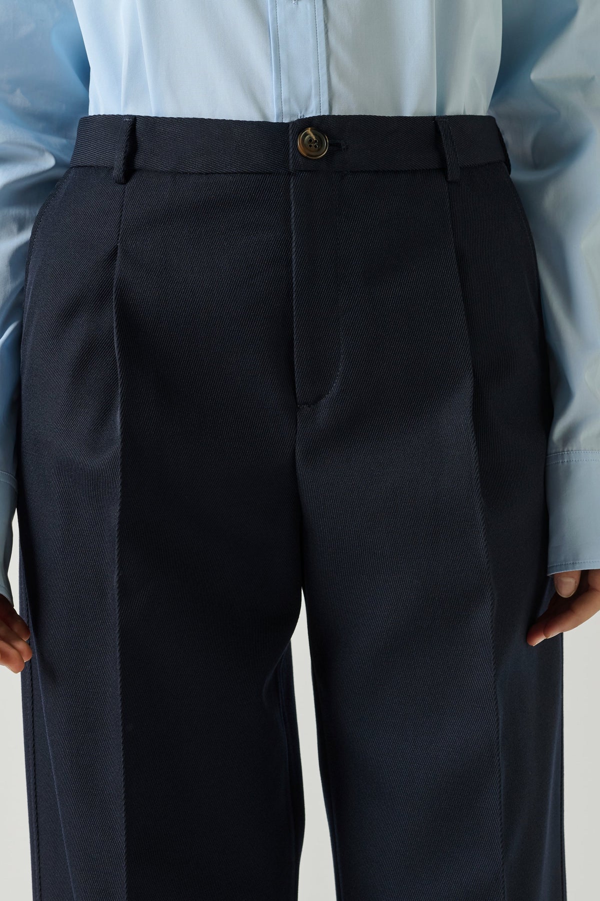 Pantalon en gabardine de laine