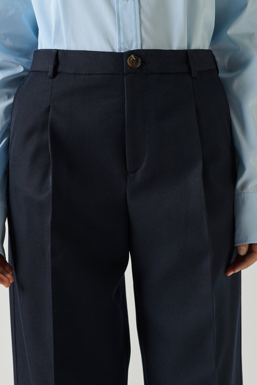 Pantalon en gabardine de laine