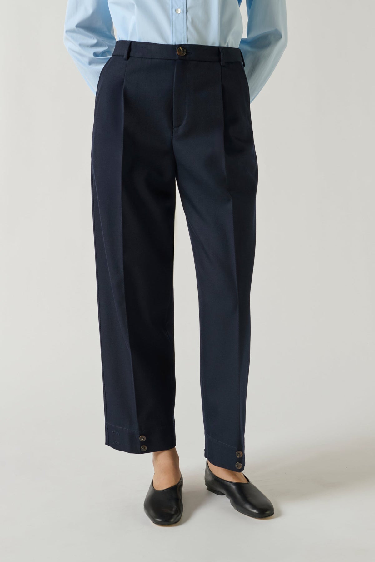 Pantalon en gabardine de laine