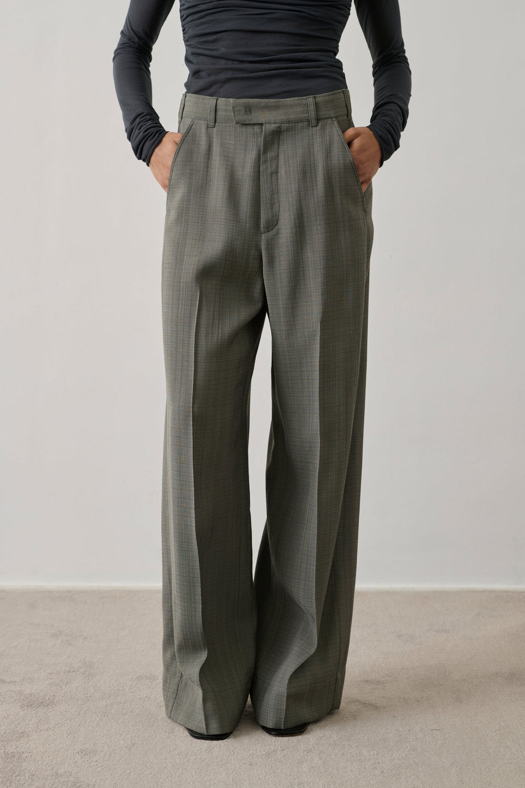 Pantalon en twill de lin