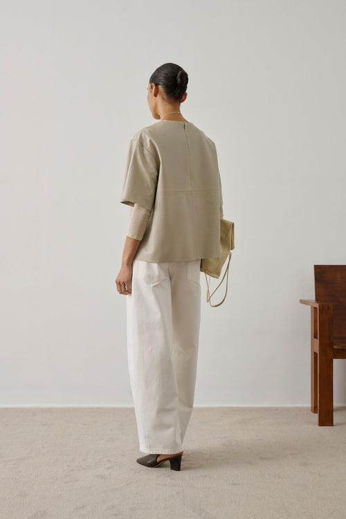 Blouse en cuir d'agneau