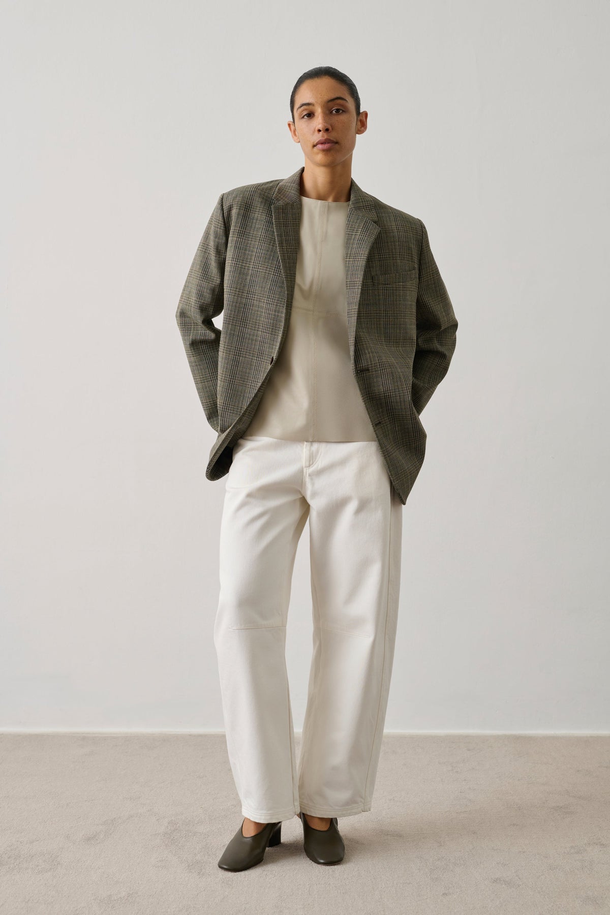 Blazer oversize en Prince-de-Galles fondu