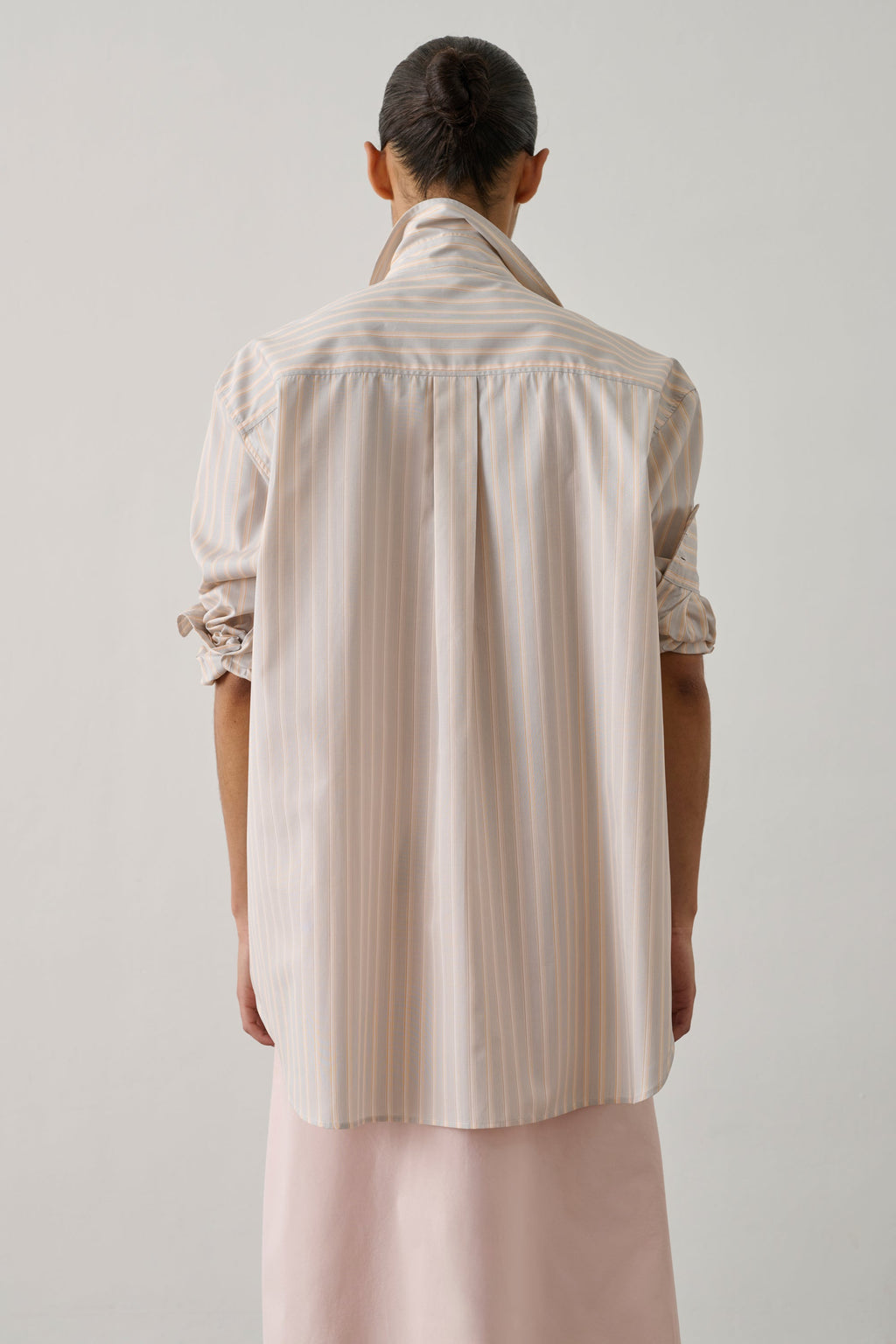 Chemise oversize à poche en coton enduit