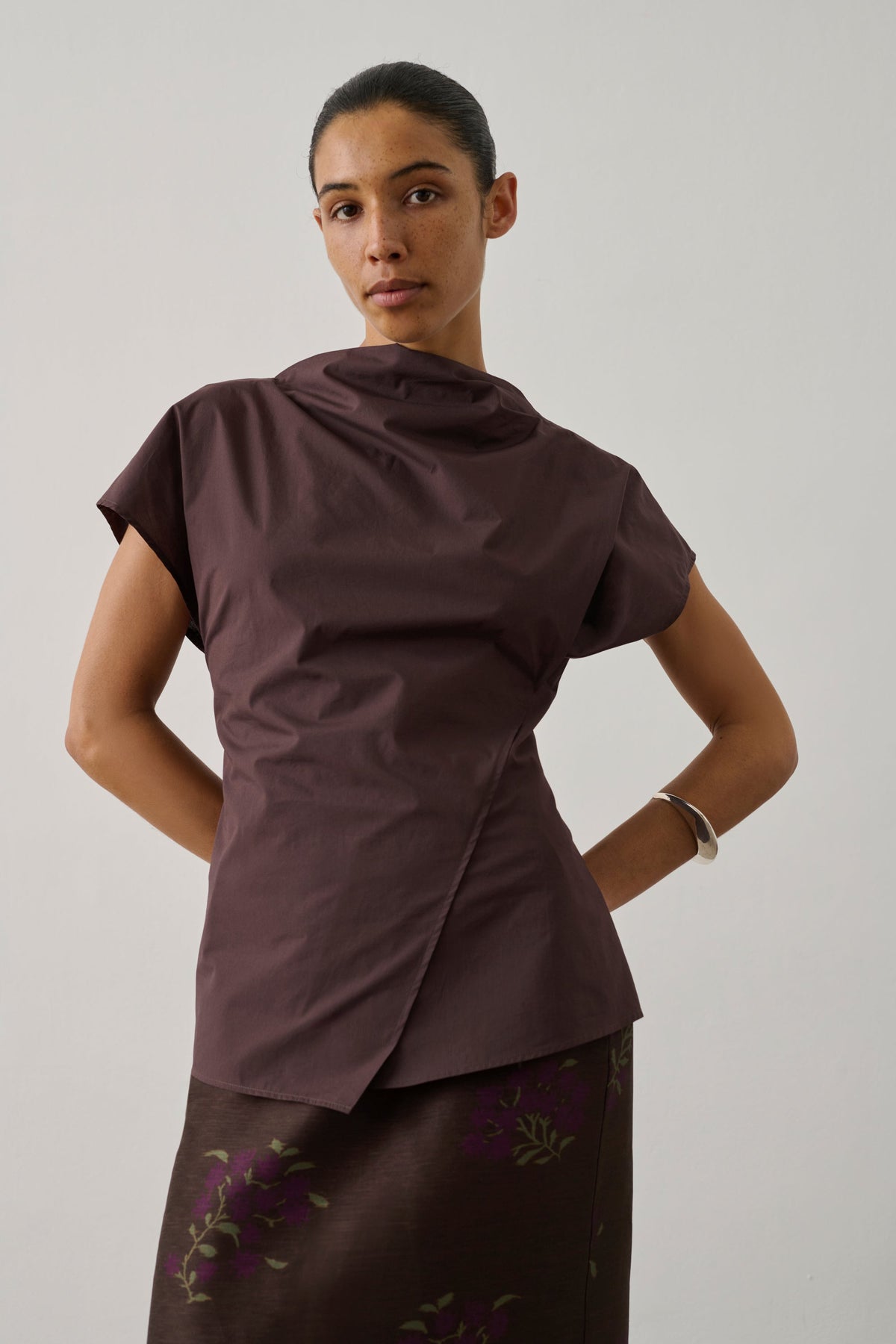 Blouse en twill de soie