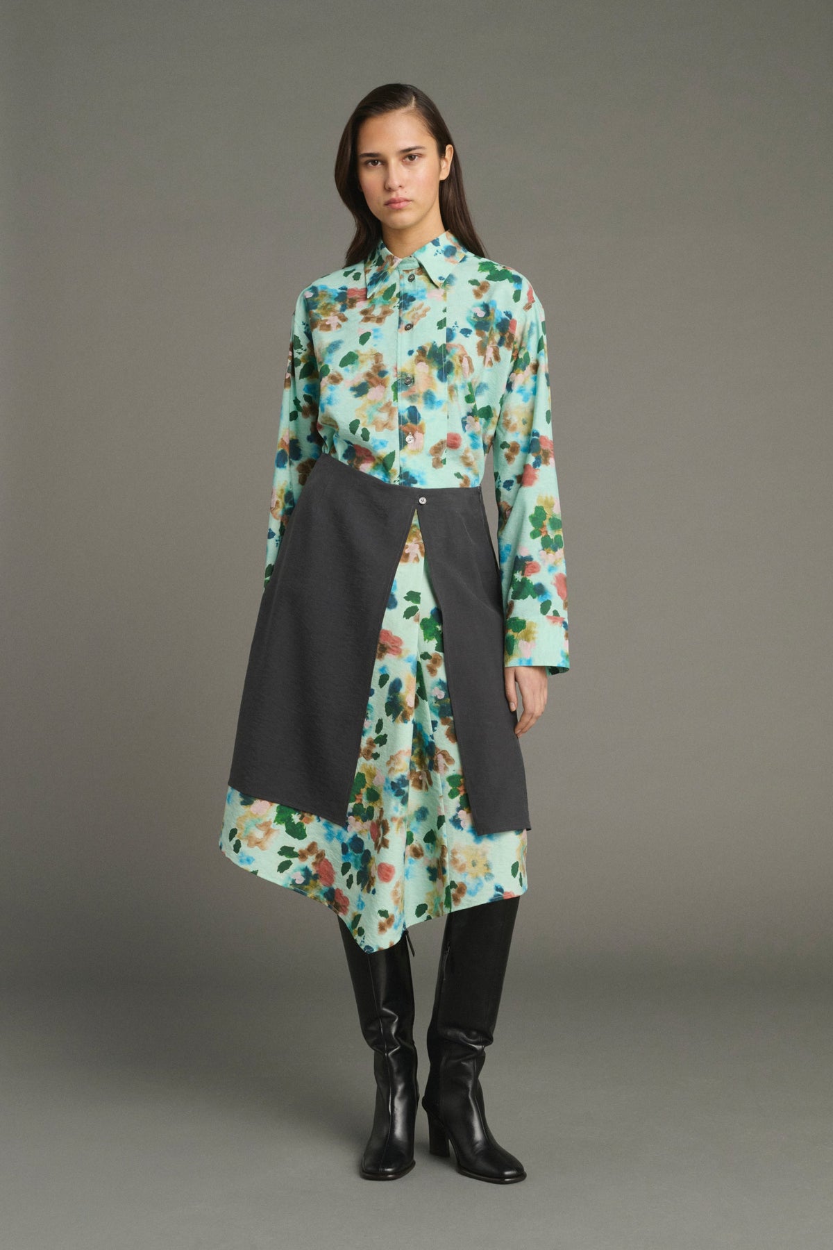 Jupe imprimée en layering