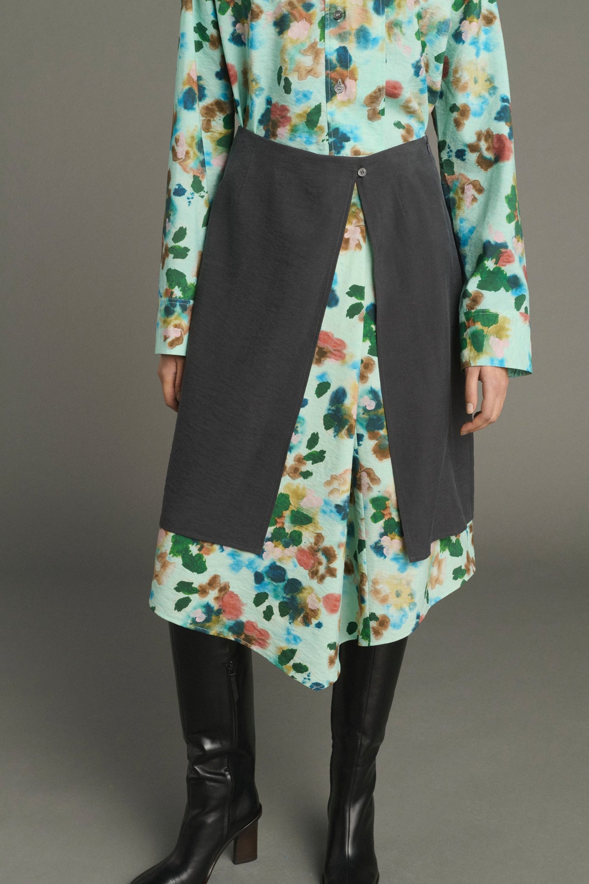 Jupe imprimée en layering