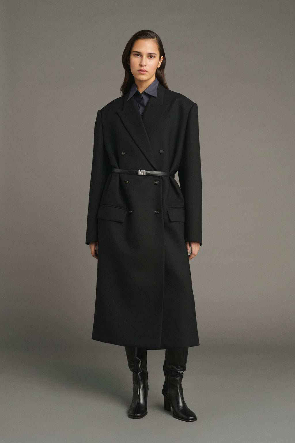 Manteau d'homme oversize croisé