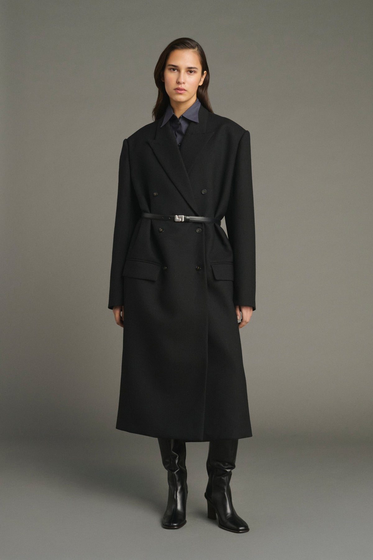 Manteau d'homme oversize croisé