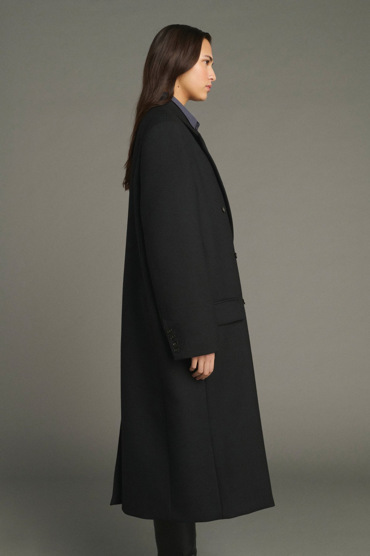 Manteau d'homme oversize croisé