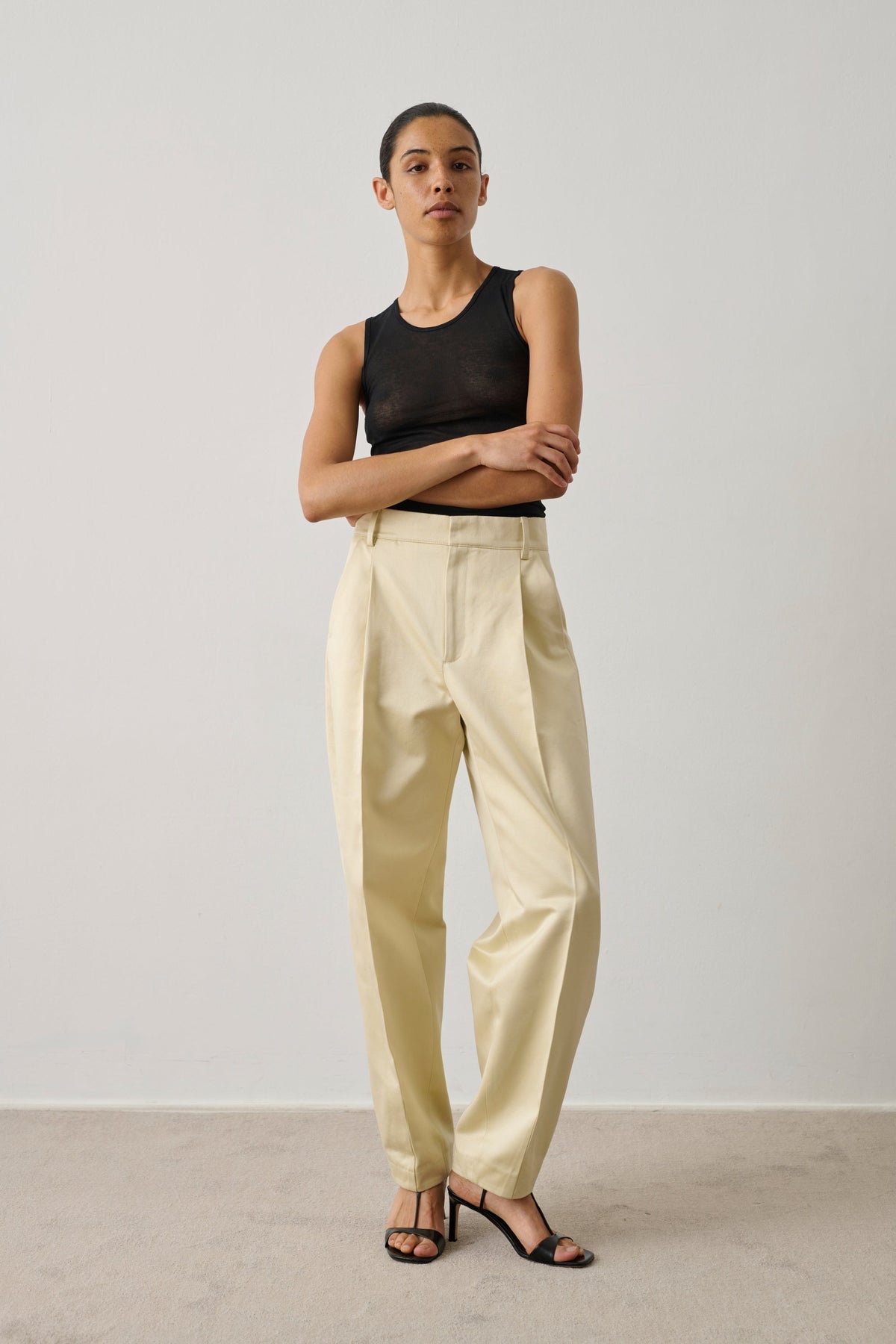 Pantalon de tailleur en coton
